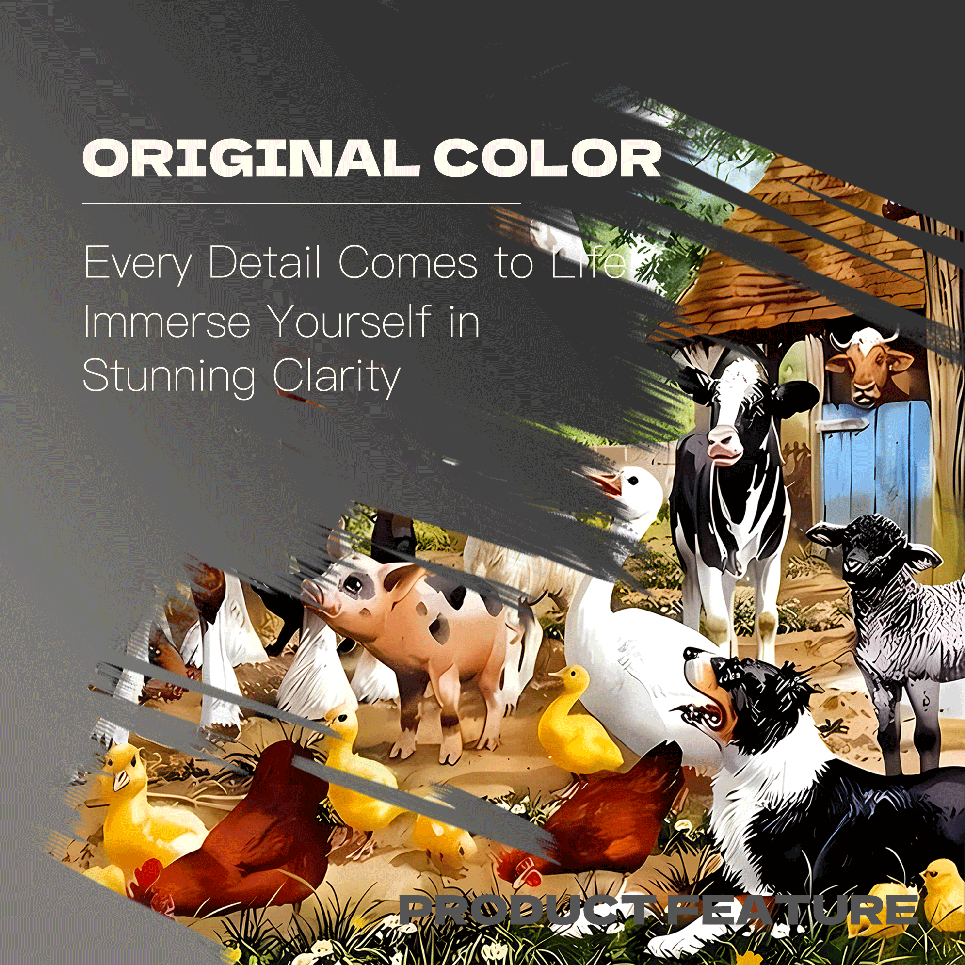 Farm Animal 500pcs/1000pcs Jigsaw Puzzle, Scratch-Resistant, Interactive Family Game & Brain-Boosting DIY Decor, Perfect for Halloween, Christmas & New Year Gifts, Family Puzzle Game