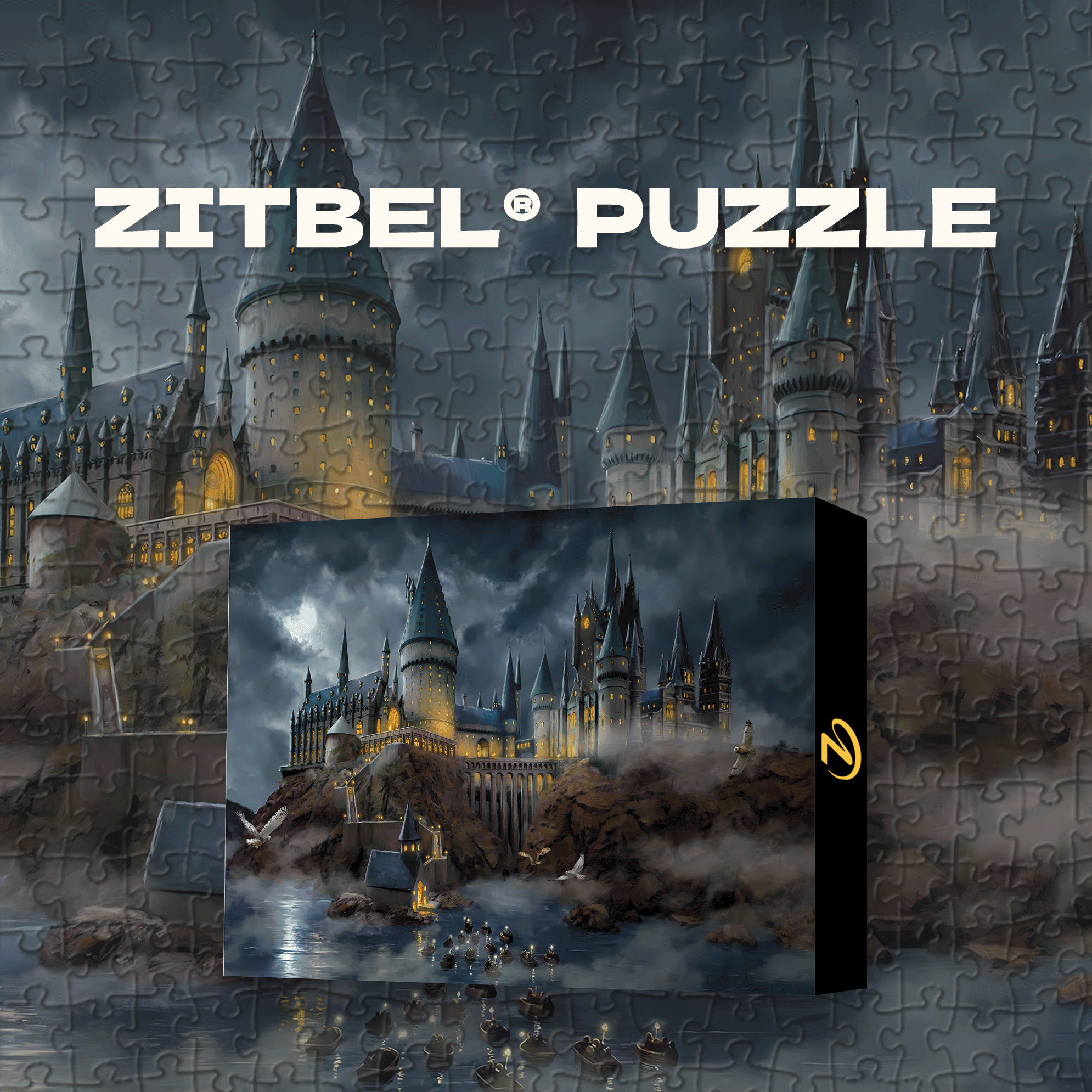 Hogwarts Castle 500pcs/1000pcs Jigsaw Puzzle, Scratch-Resistant, Interactive Family Game & Brain-Boosting DIY Decor, Perfect for Halloween, Christmas & New Year Gifts, Family Puzzle Game
