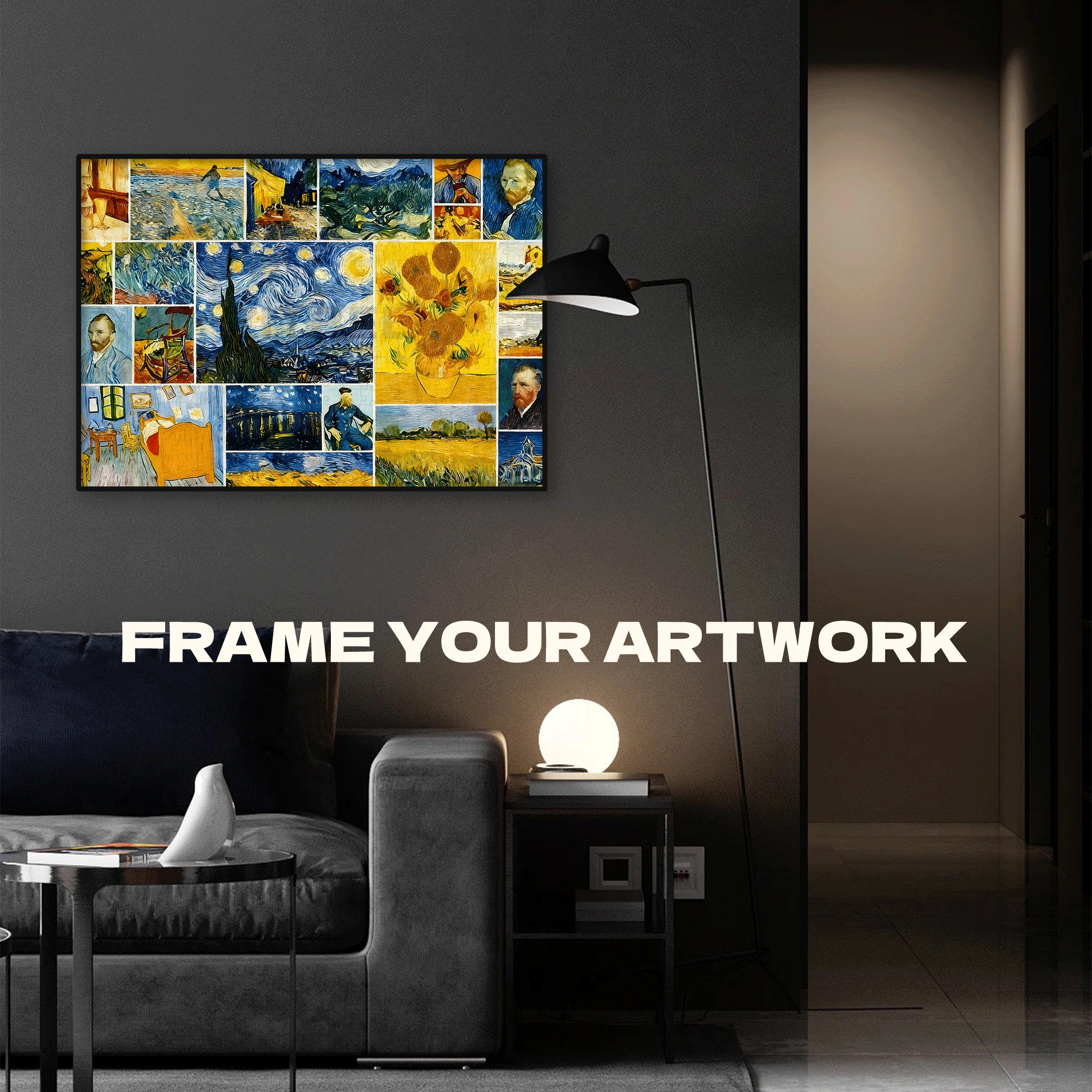 Van Gogh Starry Night & Famous Paintings 500pcs/1000pcs Jigsaw Puzzle, Scratch-Resistant, Interactive Family Game & Brain-Boosting DIY Decor, Perfect for Halloween, Christmas & New Year Gifts, Family Puzzle Game