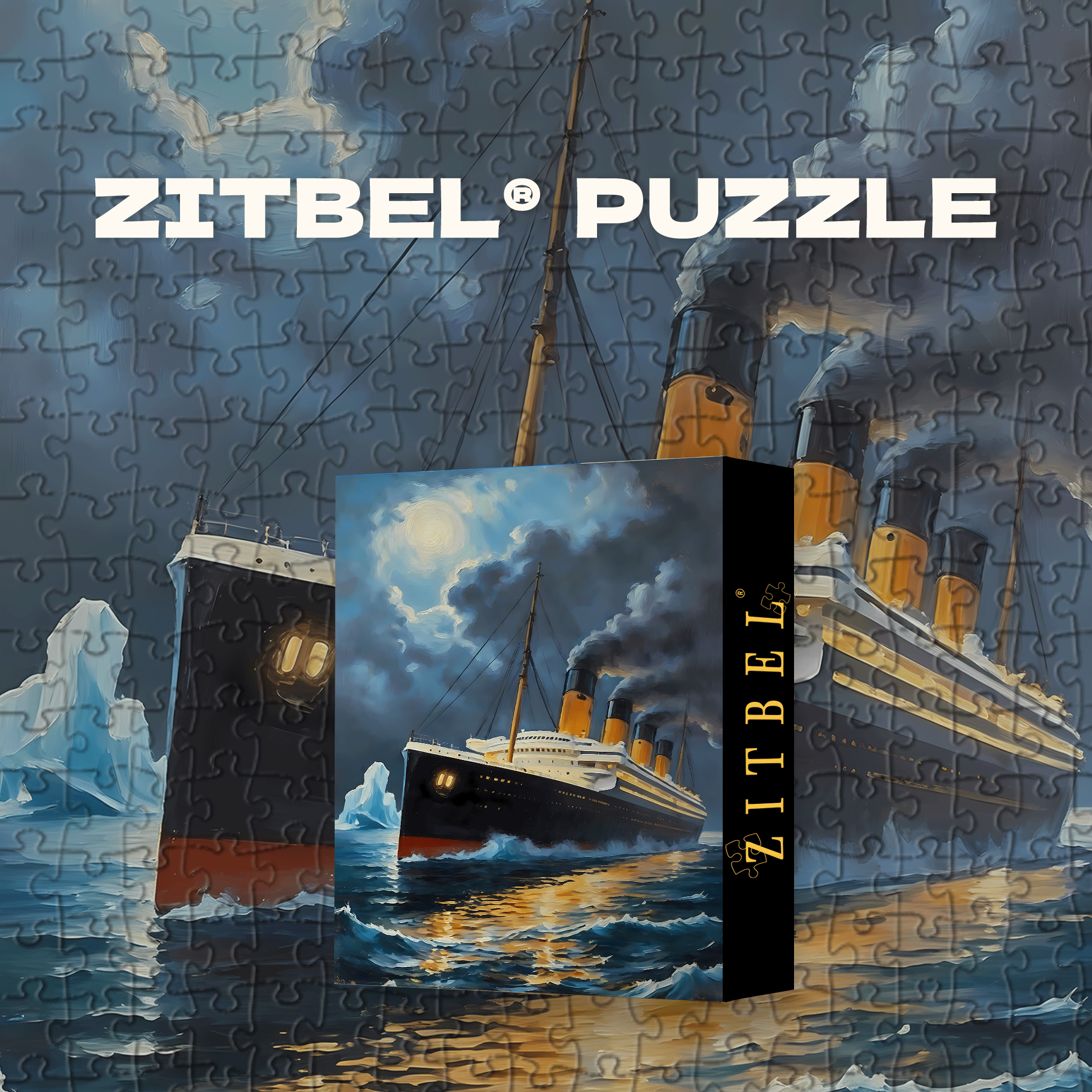 A Titanic Ocean 500pcs/1000pcs Jigsaw Puzzle, Scratch-Resistant, Interactive Family Game & Brain-Boosting DIY Decor, Perfect for Halloween, Christmas & New Year Gifts, Family Puzzle Game
