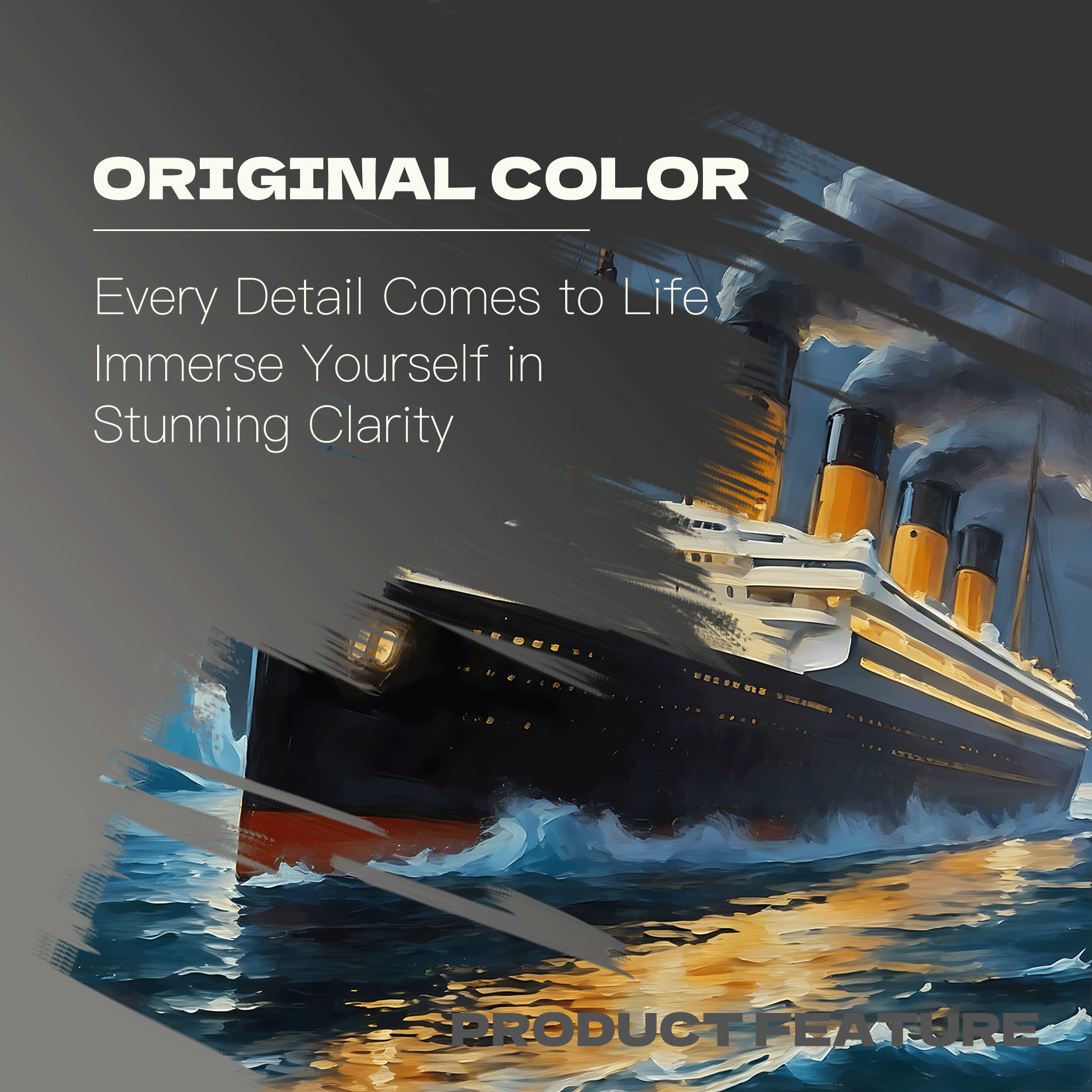 A Titanic Ocean 500pcs/1000pcs Jigsaw Puzzle, Scratch-Resistant, Interactive Family Game & Brain-Boosting DIY Decor, Perfect for Halloween, Christmas & New Year Gifts, Family Puzzle Game
