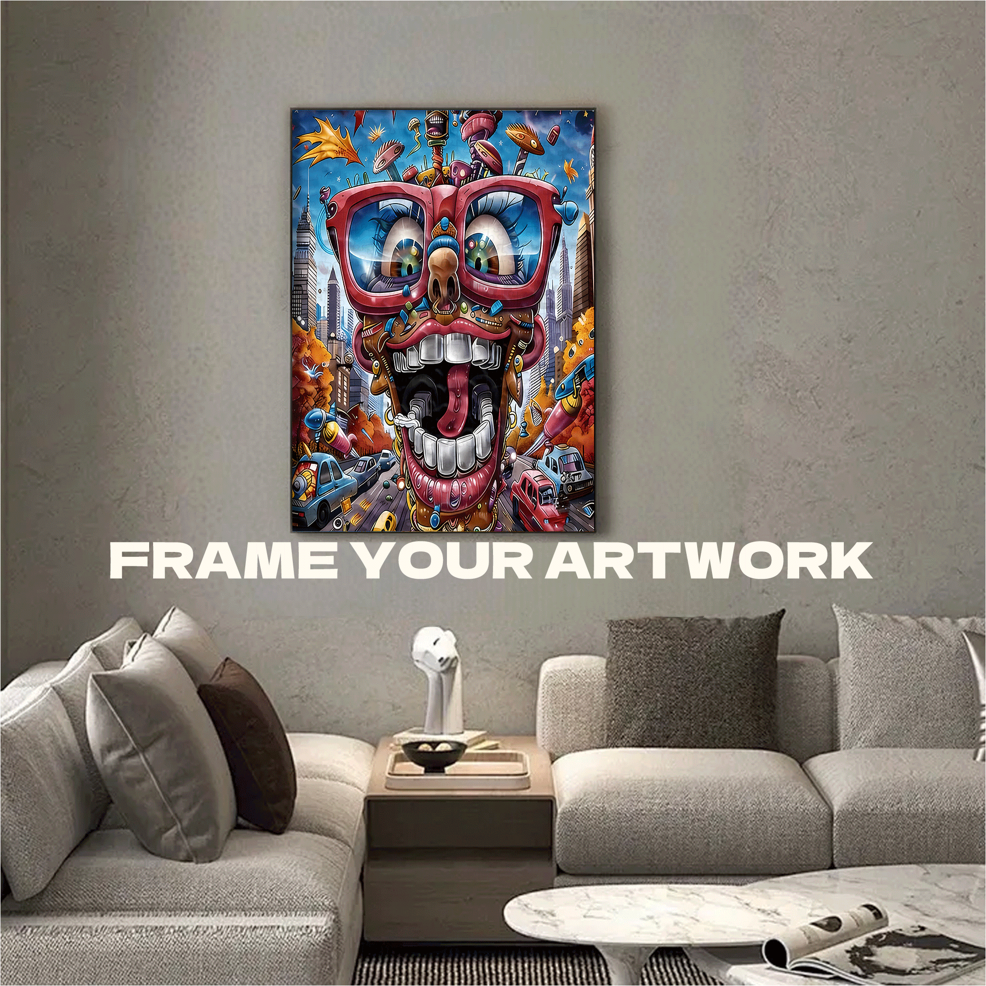 Abstract Art 500pcs/1000pcs Jigsaw Puzzle, Scratch-Resistant, Interactive Family Game & Brain-Boosting DIY Decor, Perfect for Halloween, Christmas & New Year Gifts, Family Puzzle Game