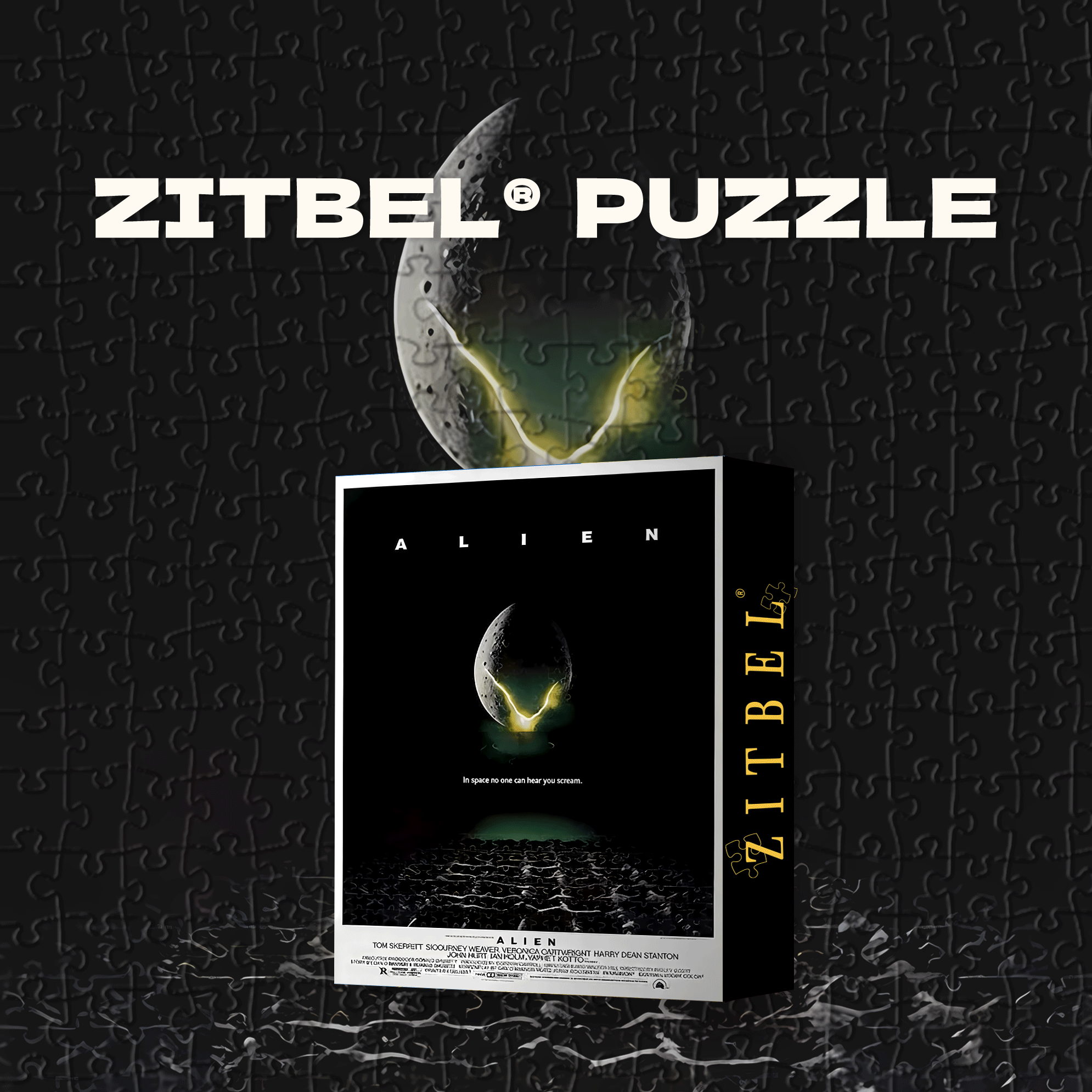 Alien-high Resolution 500pcs/1000pcs Jigsaw Puzzle, Scratch-Resistant, Interactive Family Game & Brain-Boosting DIY Decor, Perfect for Halloween, Christmas & New Year Gifts, Family Puzzle Game