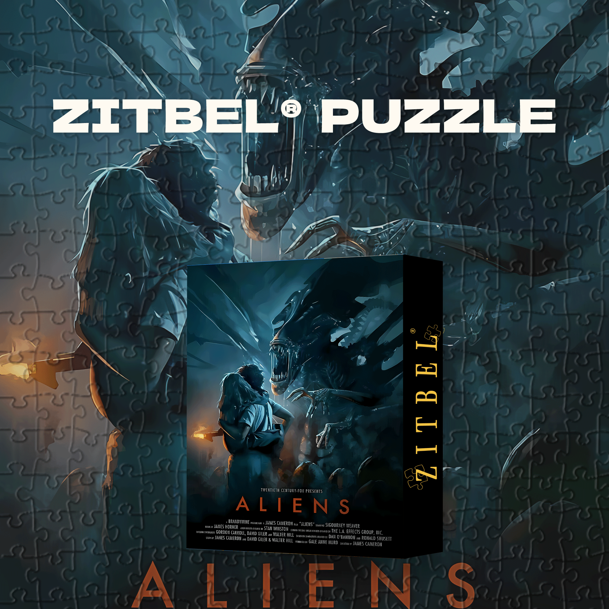 Aliens 500pcs/1000pcs Jigsaw Puzzle, Scratch-Resistant, Interactive Family Game & Brain-Boosting DIY Decor, Perfect for Halloween, Christmas & New Year Gifts, Family Puzzle Game
