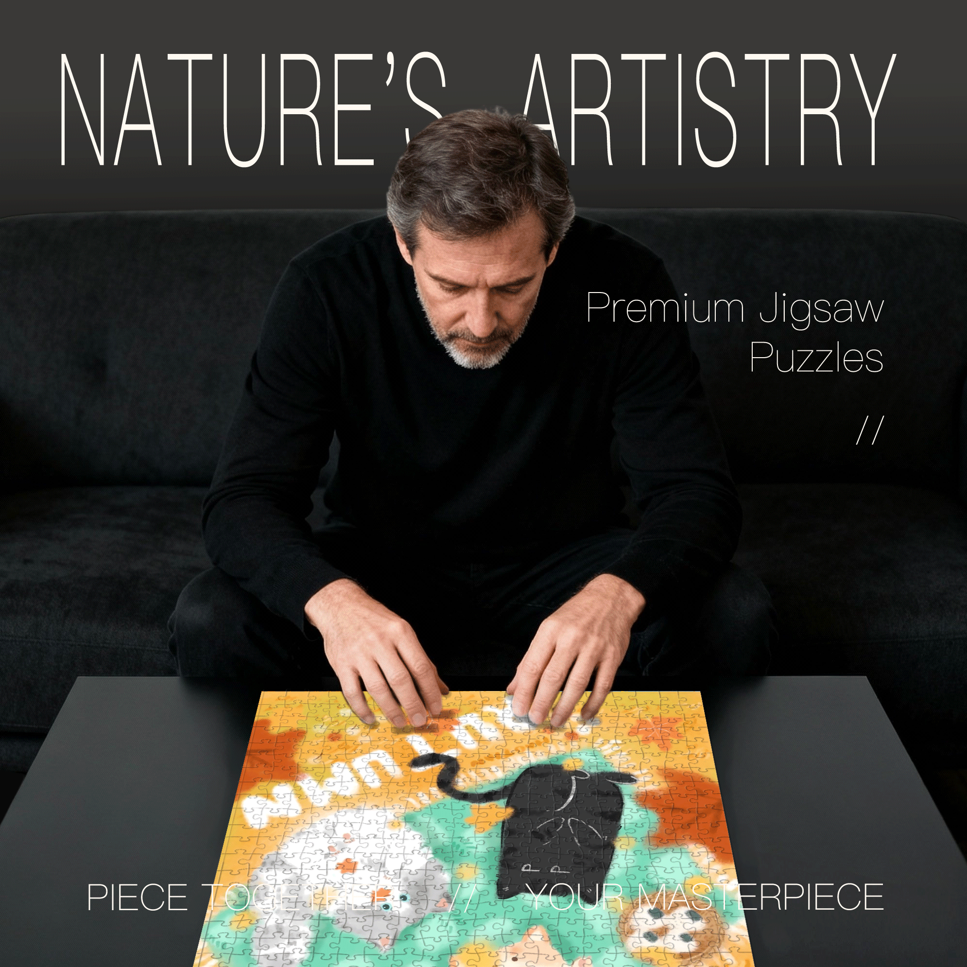 Appreciate Autumn 500pcs/1000pcs Jigsaw Puzzle, Scratch-Resistant, Interactive Family Game & Brain-Boosting DIY Decor, Perfect for Halloween, Christmas & New Year Gifts, Family Puzzle Game
