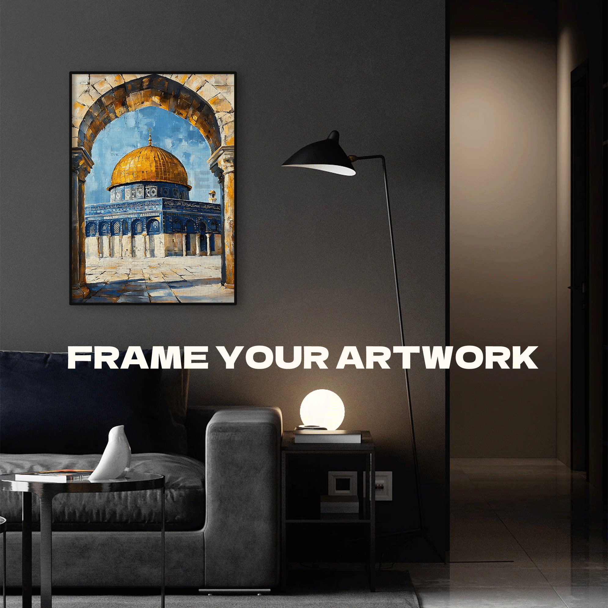 Aqsa Dome of the Rock 500pcs/1000pcs Jigsaw Puzzle, Scratch-Resistant, Interactive Family Game & Brain-Boosting DIY Decor, Perfect for Halloween, Christmas & New Year Gifts, Family Puzzle Game