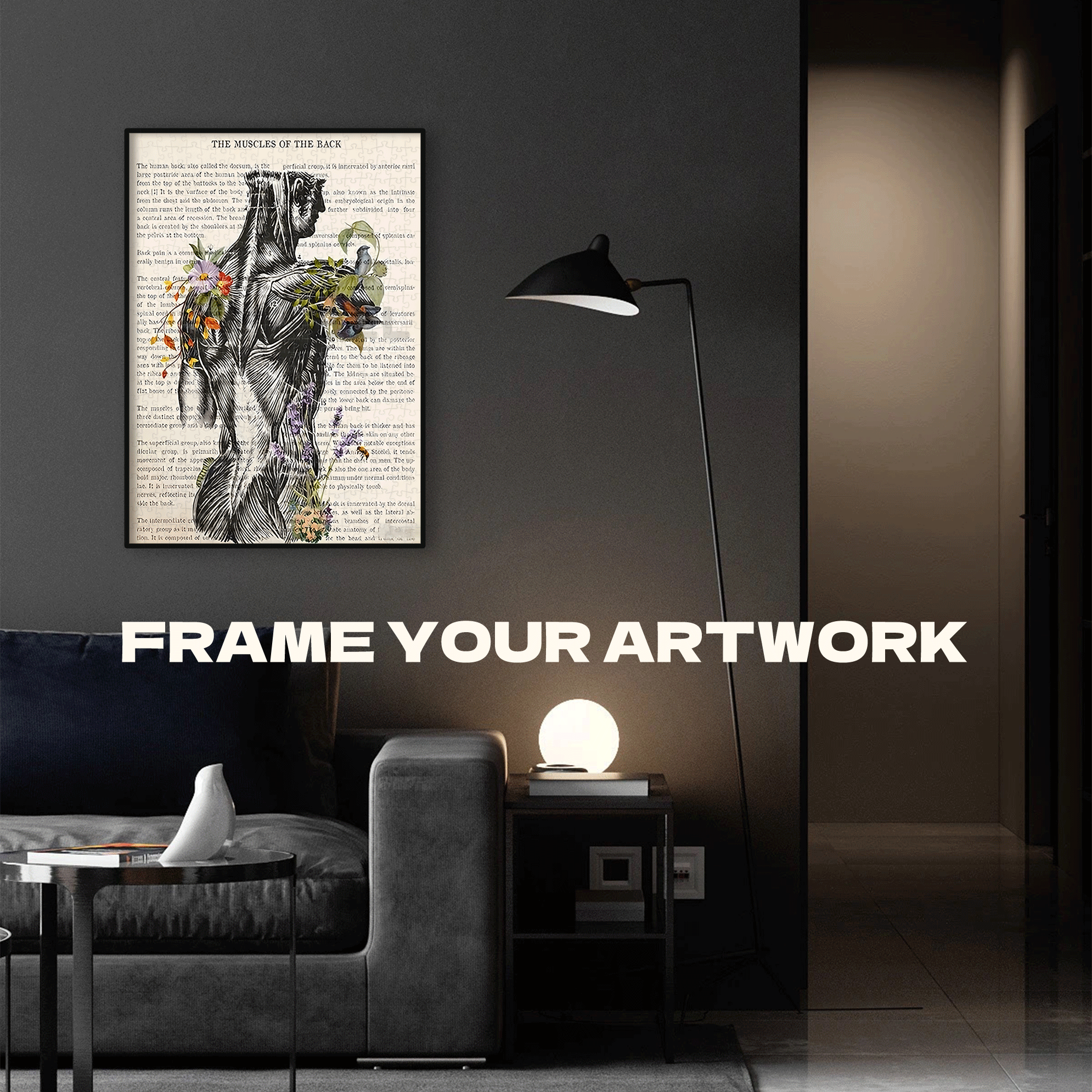 Back Muscles Anatomy 500pcs/1000pcs Jigsaw Puzzle, Scratch-Resistant, Interactive Family Game & Brain-Boosting DIY Decor, Perfect for Halloween, Christmas & New Year Gifts, Family Puzzle Game