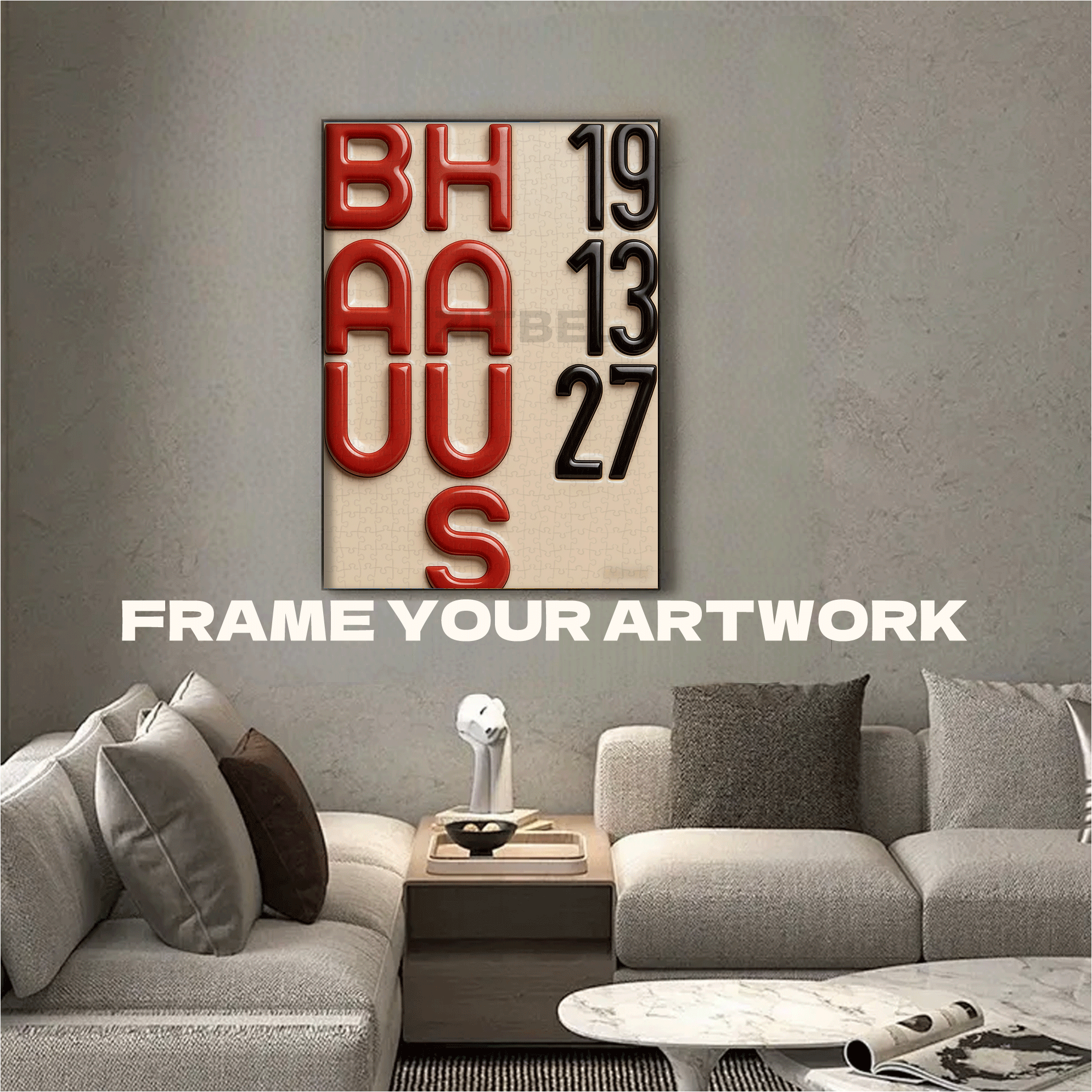 Bauhaus Exhibition 500pcs/1000pcs Jigsaw Puzzle, Scratch-Resistant, Interactive Family Game & Brain-Boosting DIY Decor, Perfect for Halloween, Christmas & New Year Gifts, Family Puzzle Game