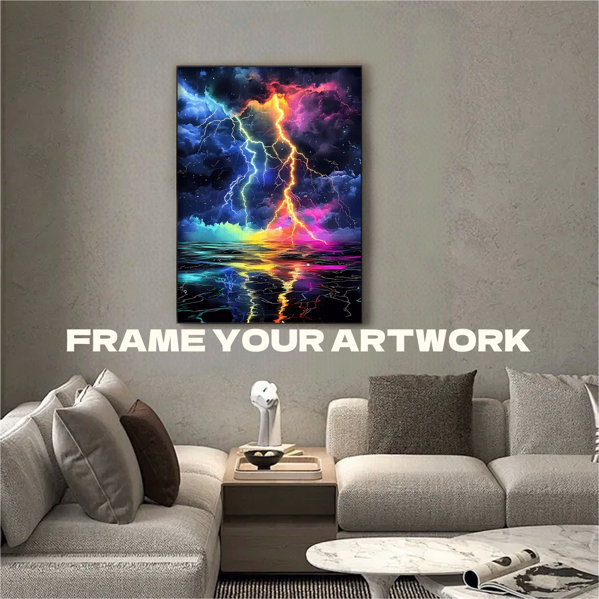 Colorful Lightning Dimond 500pcs/1000pcs Jigsaw Puzzle, Scratch-Resistant, Interactive Family Game & Brain-Boosting DIY Decor, Perfect for Halloween, Christmas & New Year Gifts, Family Puzzle Game