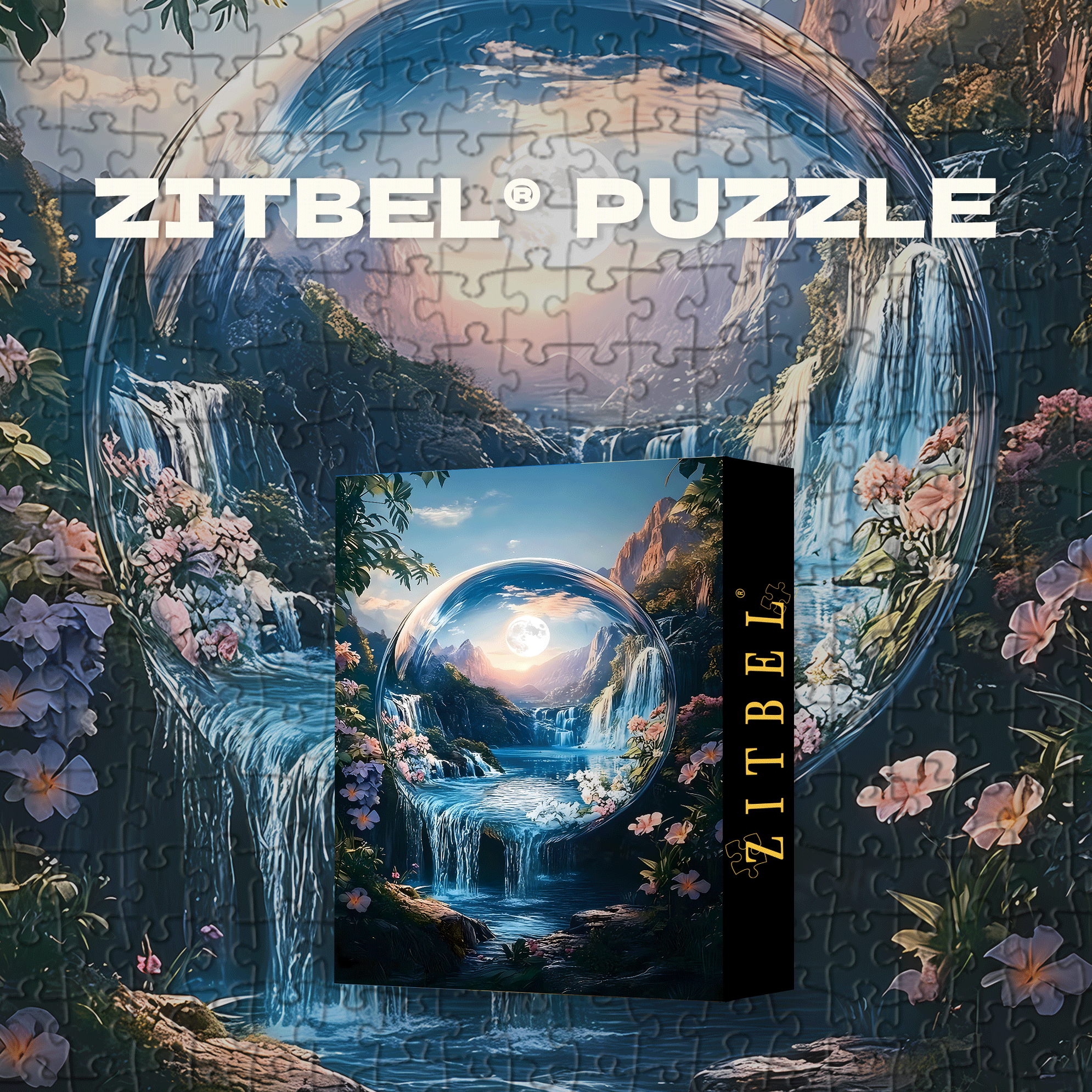 Crystal Ball And Lake 500pcs/1000pcs Jigsaw Puzzle, Scratch-Resistant, Interactive Family Game & Brain-Boosting DIY Decor, Perfect for Halloween, Christmas & New Year Gifts, Family Puzzle Game