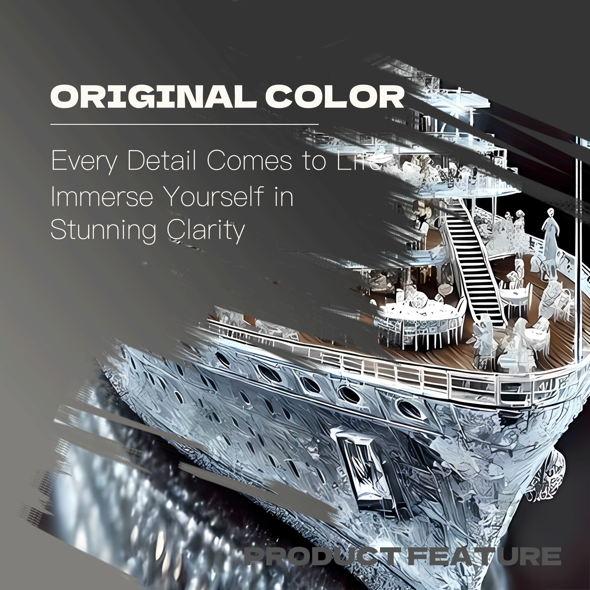 Crystal Cruise Ship 500pcs/1000pcs Jigsaw Puzzle, Scratch-Resistant, Interactive Family Game & Brain-Boosting DIY Decor, Perfect for Halloween, Christmas & New Year Gifts, Family Puzzle Game