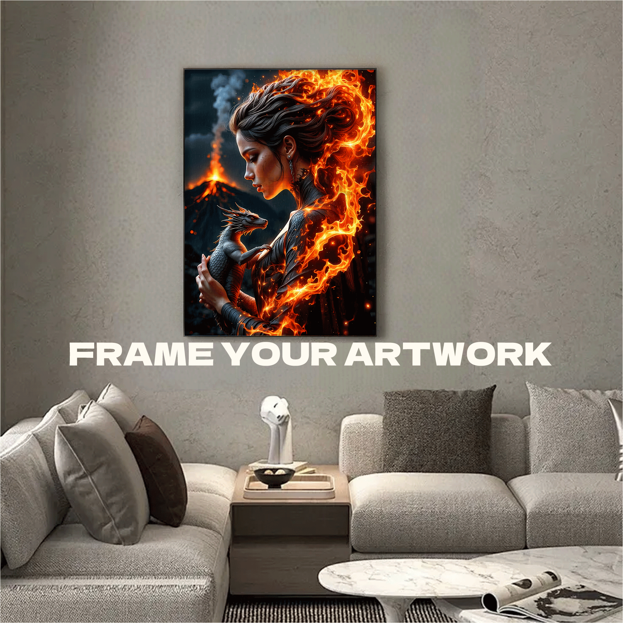 Dragon And Girl 500pcs/1000pcs Jigsaw Puzzle, Scratch-Resistant, Interactive Family Game & Brain-Boosting DIY Decor, Perfect for Halloween, Christmas & New Year Gifts, Family Puzzle Game