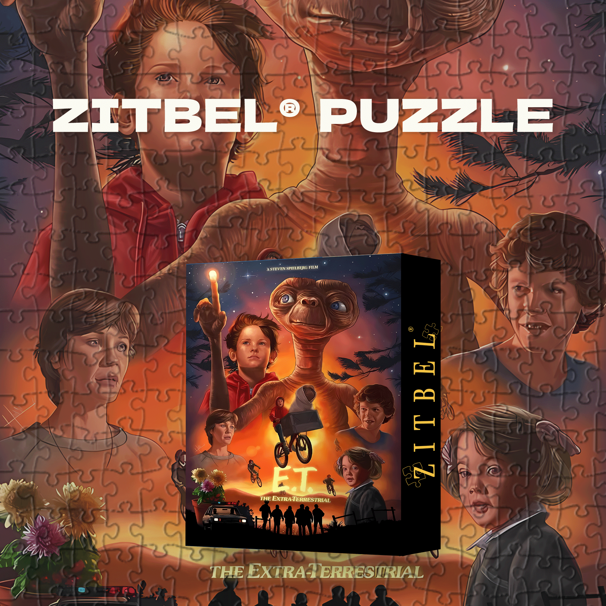 E.T Poster 500pcs/1000pcs Jigsaw Puzzle, Scratch-Resistant, Interactive Family Game & Brain-Boosting DIY Decor, Perfect for Halloween, Christmas & New Year Gifts, Family Puzzle Game