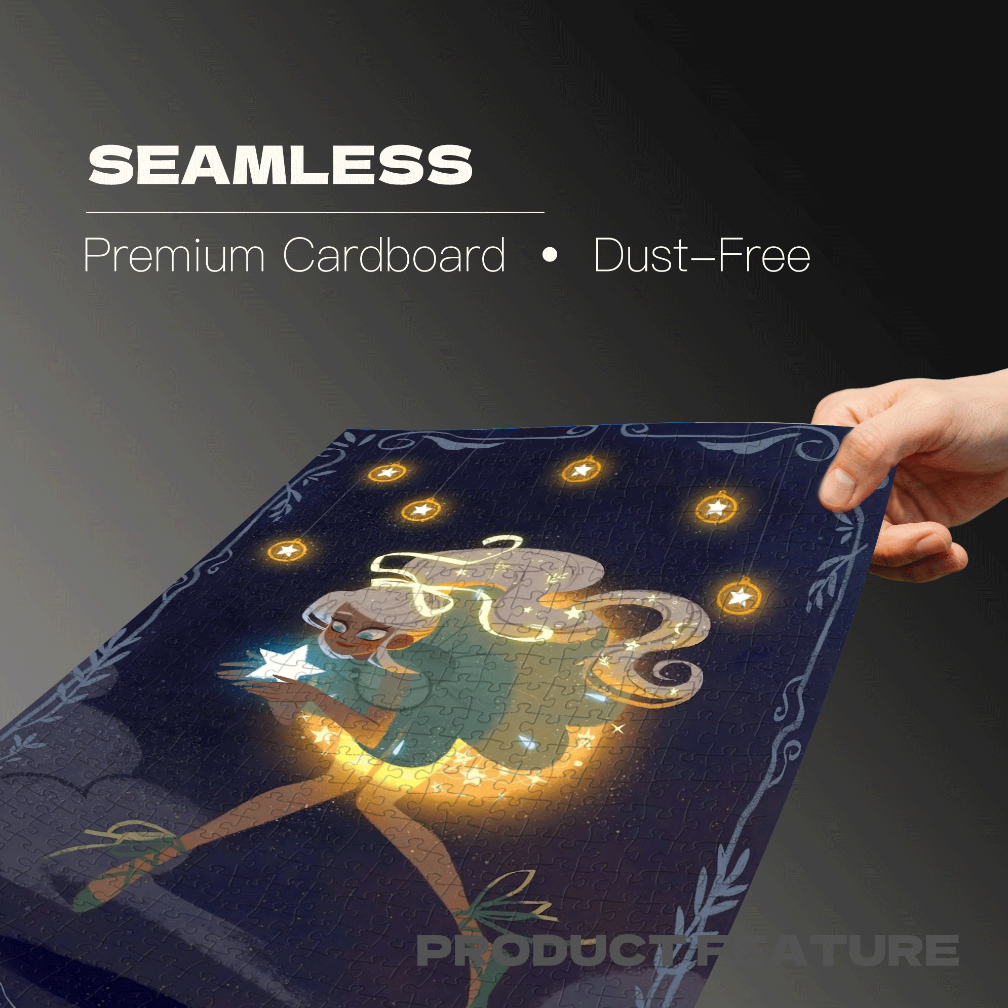 Firefly Girl 500pcs/1000pcs Jigsaw Puzzle, Scratch-Resistant, Interactive Family Game & Brain-Boosting DIY Decor, Perfect for Halloween, Christmas & New Year Gifts, Family Puzzle Game