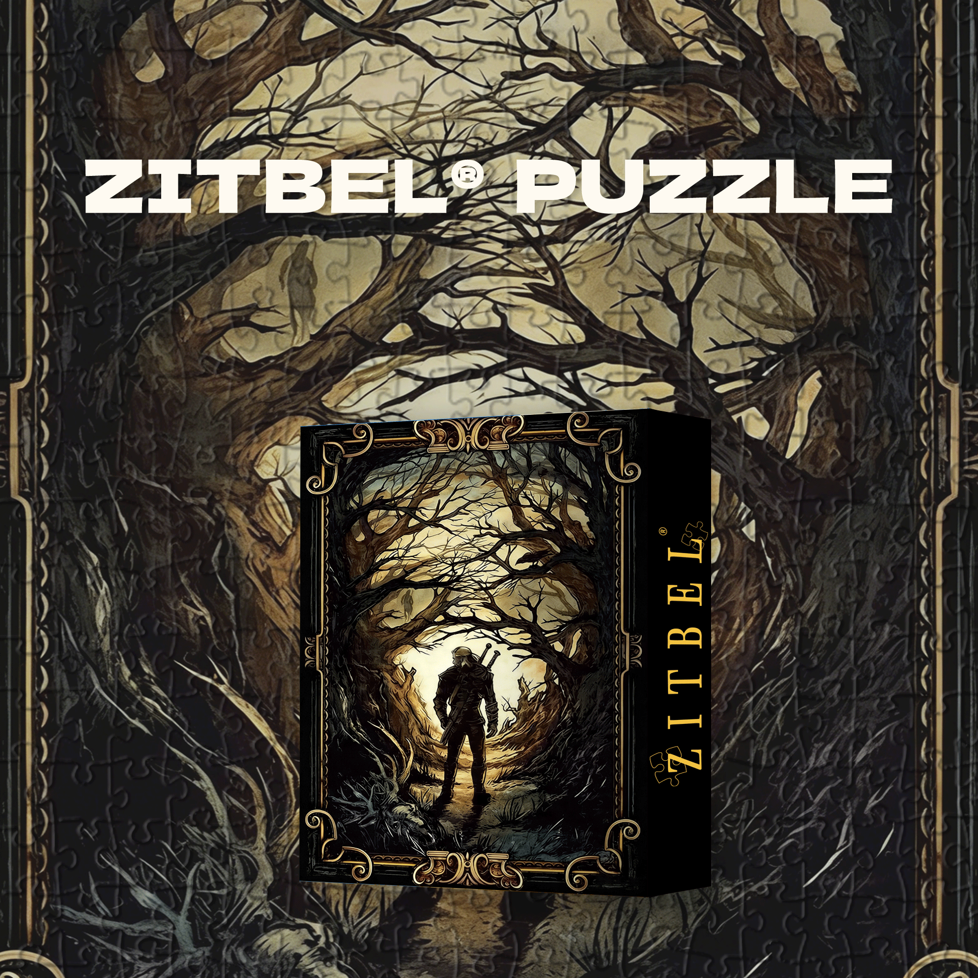 Geralt of Rivia Witcher TV Show Inspired 500pcs/1000pcs Jigsaw Puzzle, Scratch-Resistant, Interactive Family Game & Brain-Boosting DIY Decor, Perfect for Halloween, Christmas & New Year Gifts, Family Puzzle Game