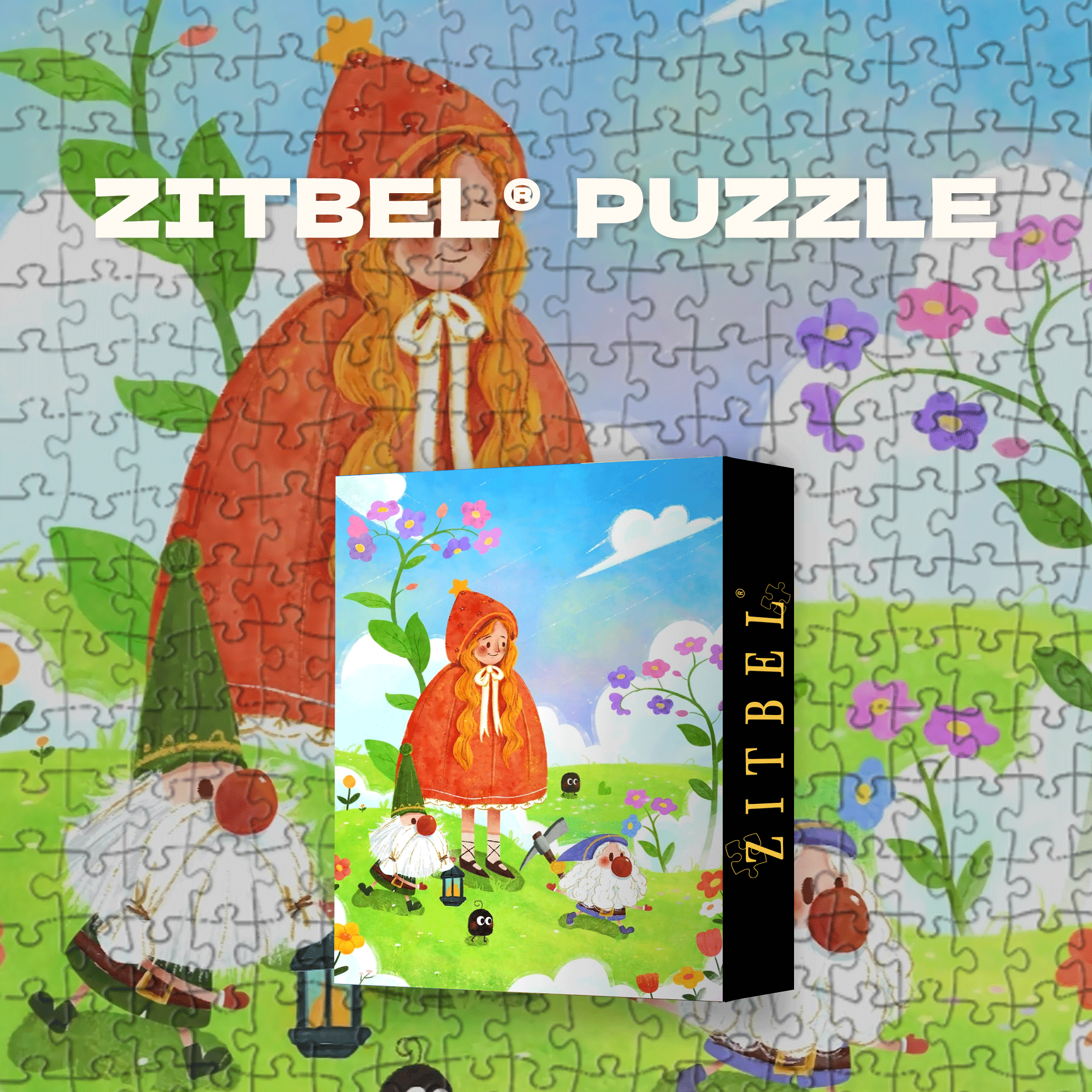 Little Red Riding Hood 4 500pcs/1000pcs Jigsaw Puzzle, Scratch-Resistant, Interactive Family Game & Brain-Boosting DIY Decor, Perfect for Halloween, Christmas & New Year Gifts, Family Puzzle Game