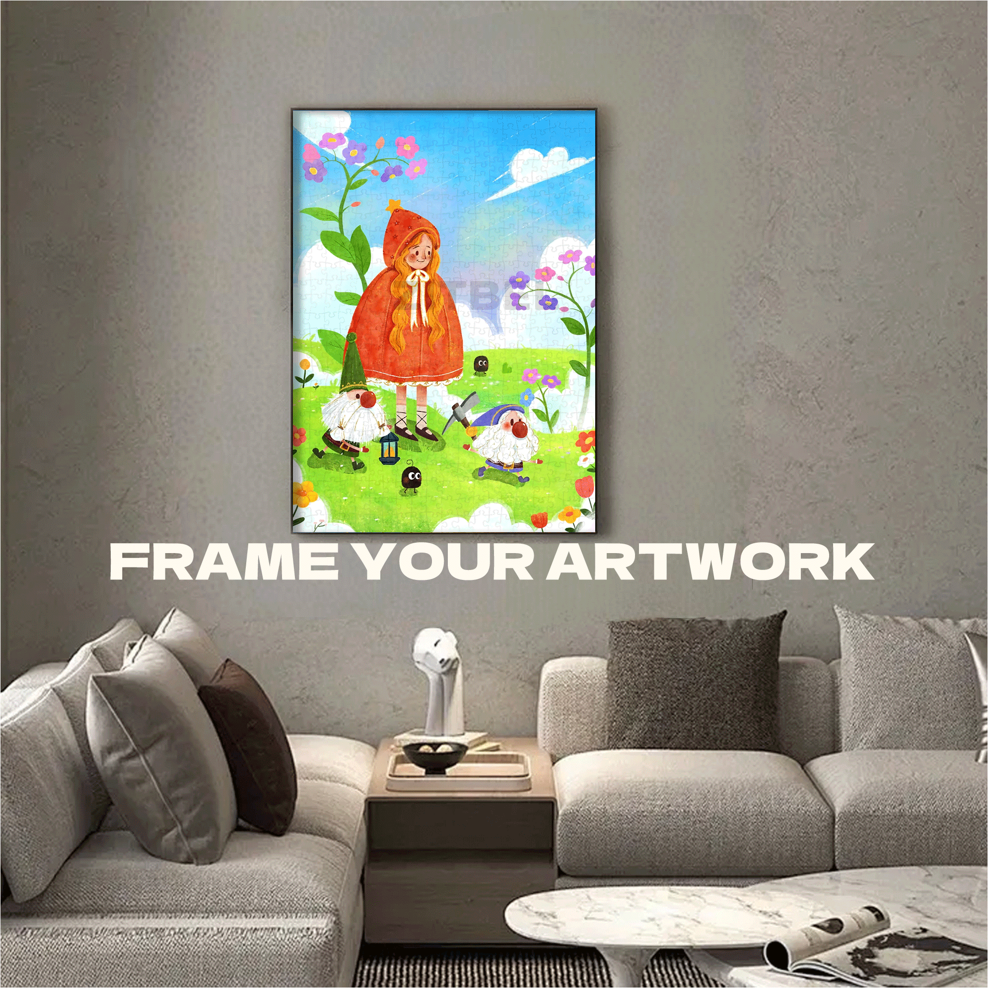 Little Red Riding Hood 4 500pcs/1000pcs Jigsaw Puzzle, Scratch-Resistant, Interactive Family Game & Brain-Boosting DIY Decor, Perfect for Halloween, Christmas & New Year Gifts, Family Puzzle Game