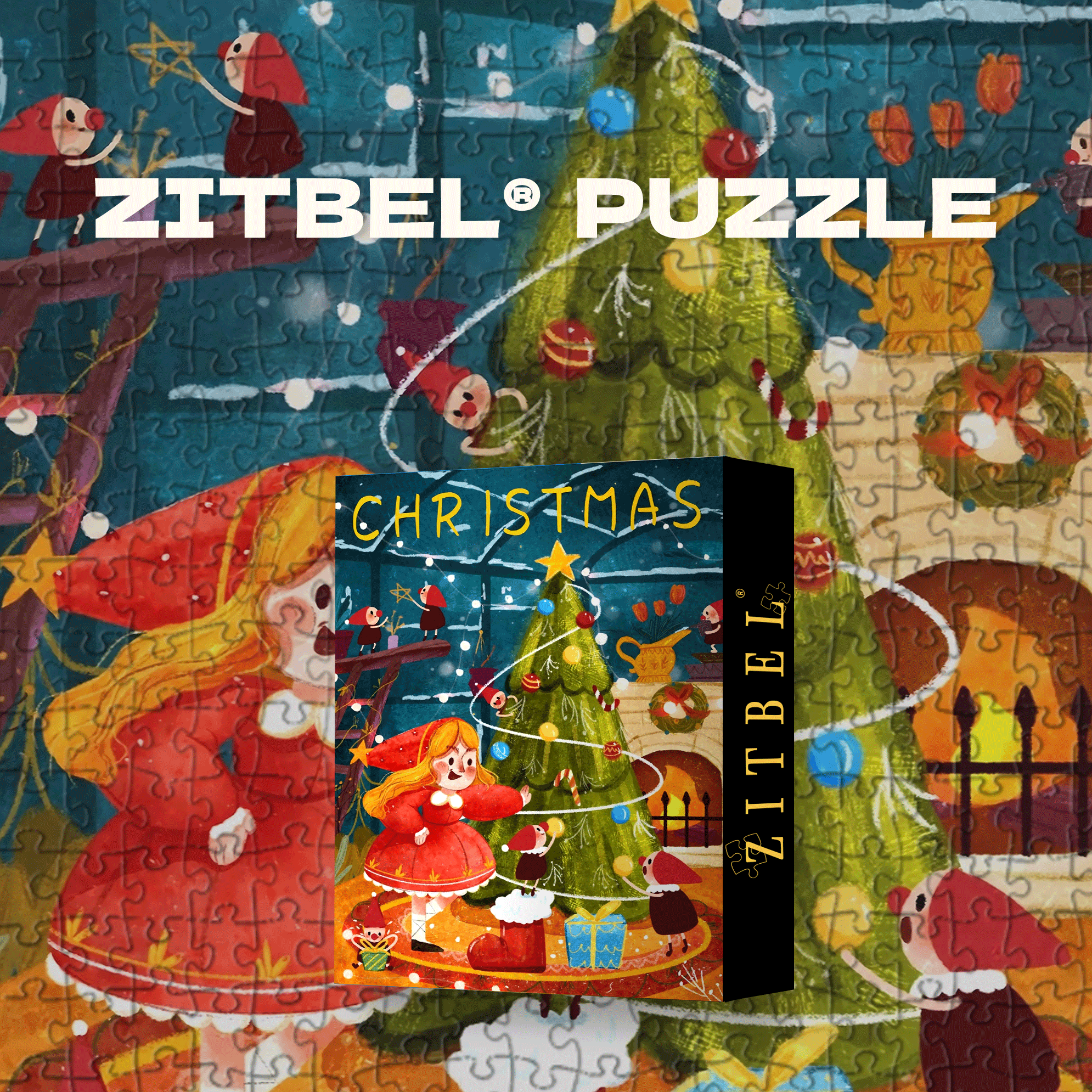 Magic Christmas Tree 500pcs/1000pcs Jigsaw Puzzle, Scratch-Resistant, Interactive Family Game & Brain-Boosting DIY Decor, Perfect for Halloween, Christmas & New Year Gifts, Family Puzzle Game
