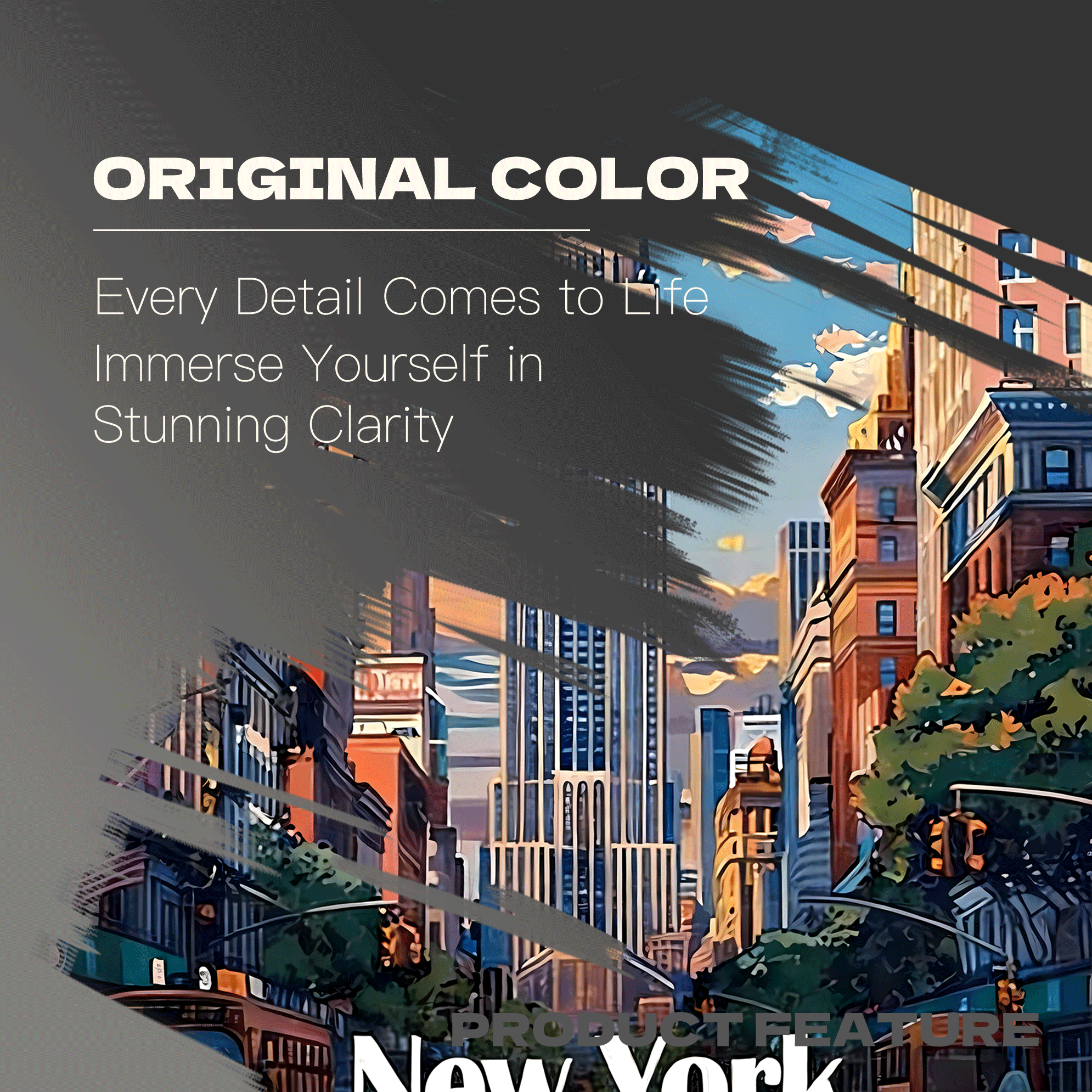 New York Cityscape Theme 500pcs/1000pcs Jigsaw Puzzle, Scratch-Resistant, Interactive Family Game & Brain-Boosting DIY Decor, Perfect for Halloween, Christmas & New Year Gifts, Family Puzzle Game