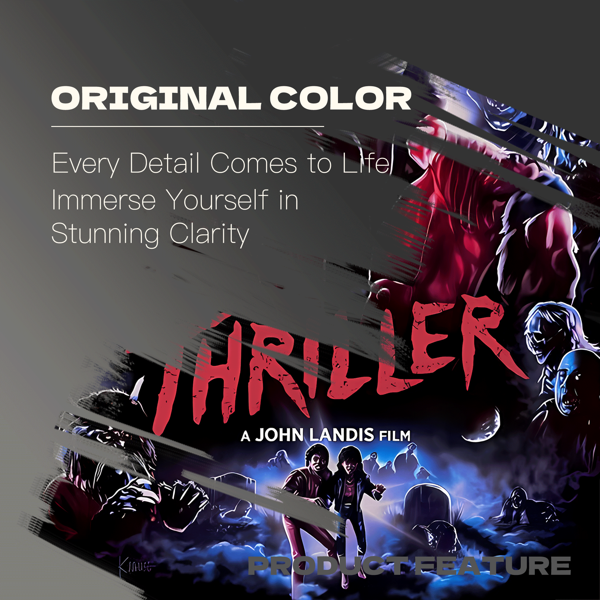 Thriller 500pcs/1000pcs Jigsaw Puzzle, Scratch-Resistant, Interactive Family Game & Brain-Boosting DIY Decor, Perfect for Halloween, Christmas & New Year Gifts, Family Puzzle Game