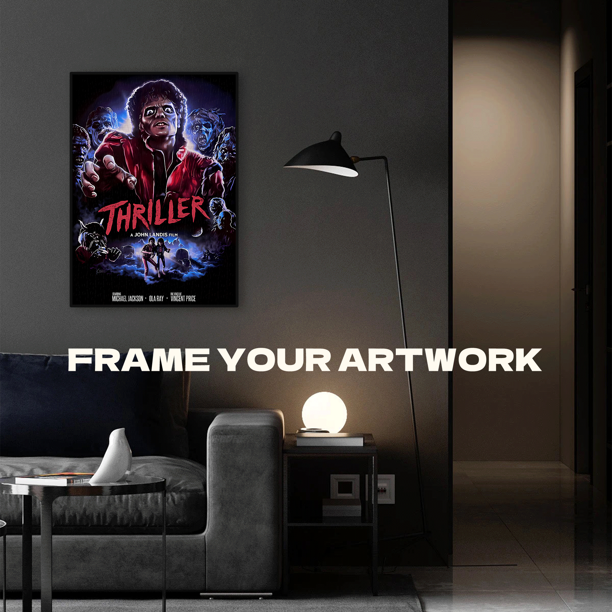 Thriller 500pcs/1000pcs Jigsaw Puzzle, Scratch-Resistant, Interactive Family Game & Brain-Boosting DIY Decor, Perfect for Halloween, Christmas & New Year Gifts, Family Puzzle Game