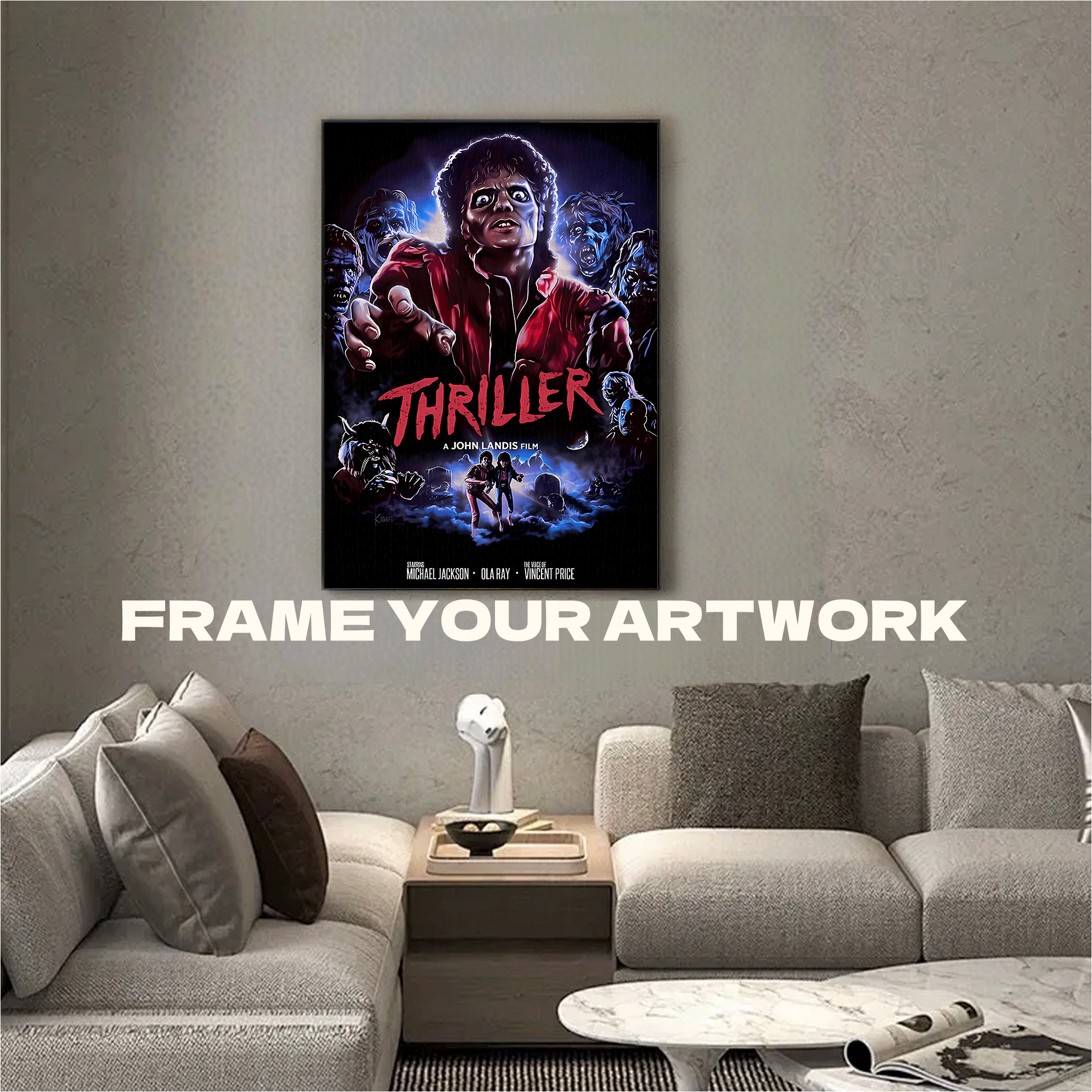 Thriller 500pcs/1000pcs Jigsaw Puzzle, Scratch-Resistant, Interactive Family Game & Brain-Boosting DIY Decor, Perfect for Halloween, Christmas & New Year Gifts, Family Puzzle Game