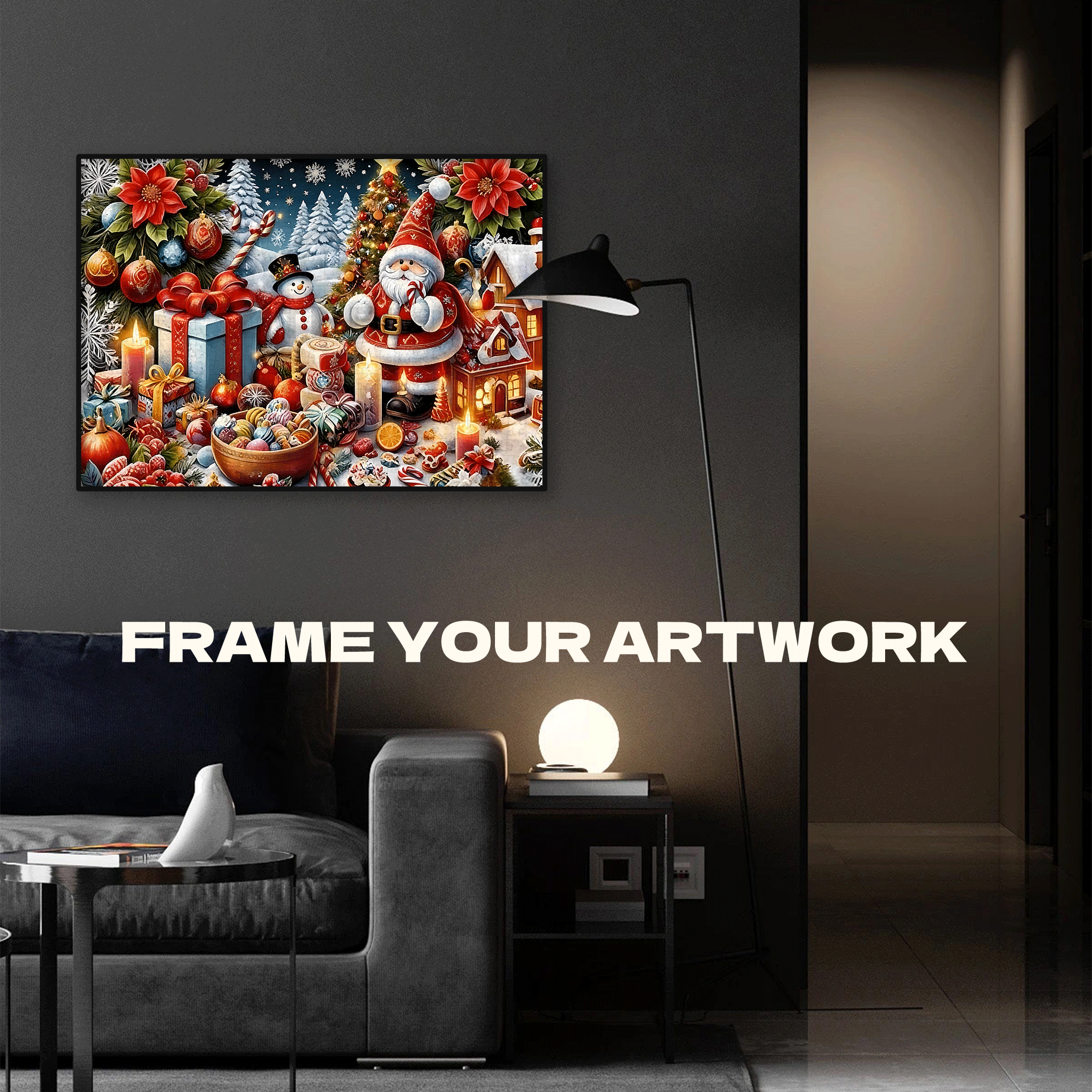 Christmas & Winter Themed 500pcs/1000pcs Jigsaw Puzzle, Scratch-Resistant, Interactive Family Game & Brain-Boosting DIY Decor, Perfect for Halloween, Christmas & New Year Gifts, Family Puzzle Game