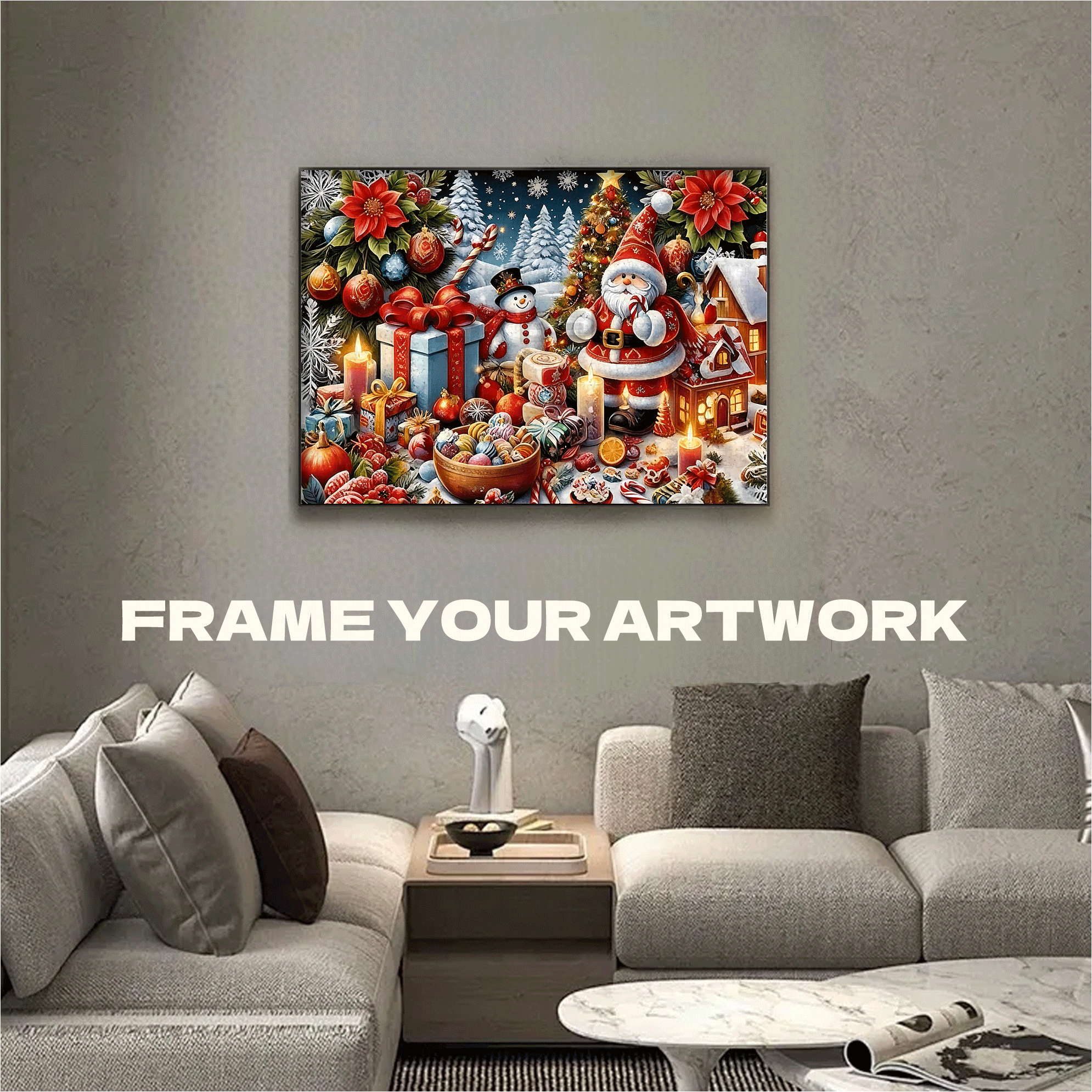 Christmas & Winter Themed 500pcs/1000pcs Jigsaw Puzzle, Scratch-Resistant, Interactive Family Game & Brain-Boosting DIY Decor, Perfect for Halloween, Christmas & New Year Gifts, Family Puzzle Game