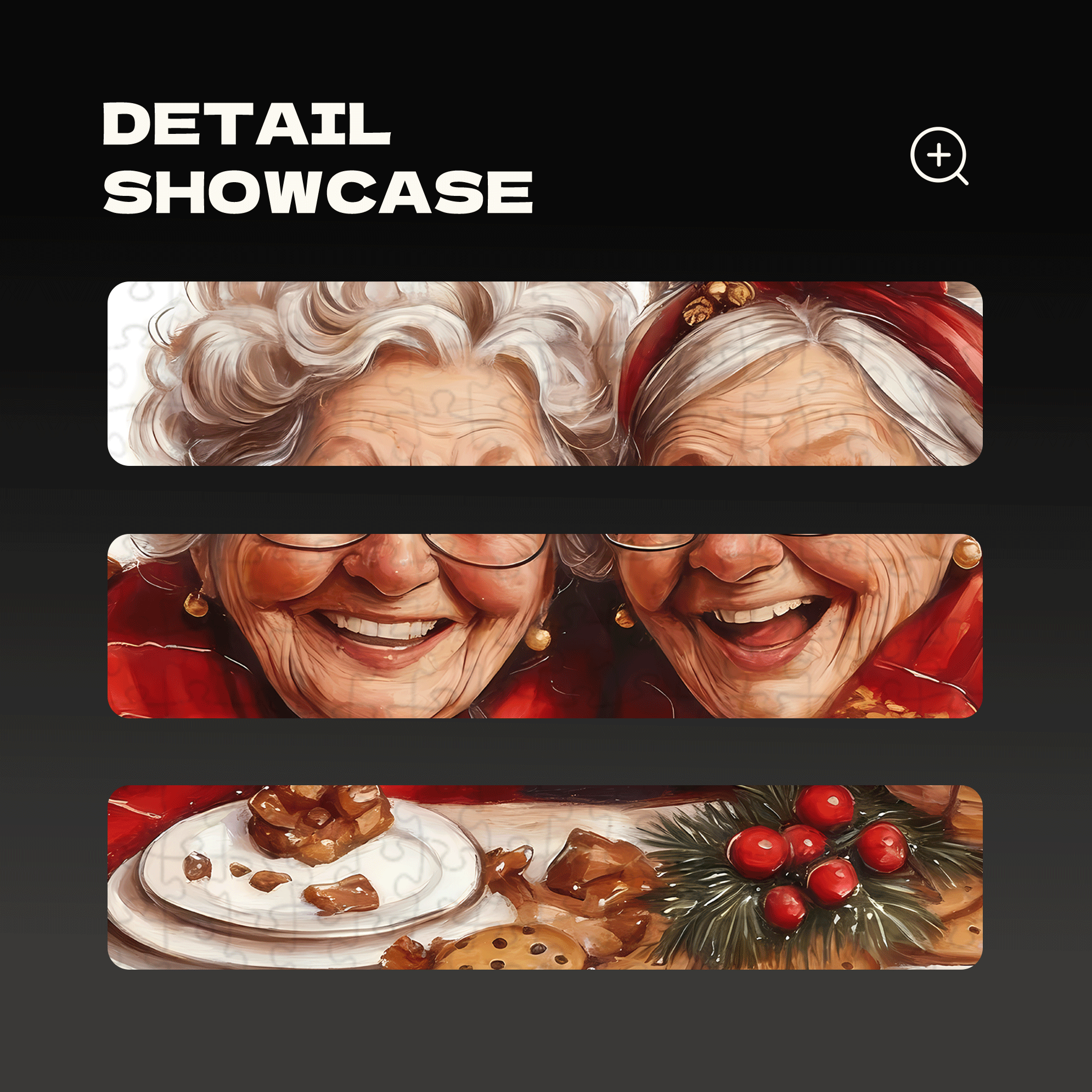 Christmas Funny Old Ladies 500pcs/1000pcs Jigsaw Puzzle, Scratch-Resistant, Interactive Family Game & Brain-Boosting DIY Decor, Perfect for Halloween, Christmas & New Year Gifts, Family Puzzle Game