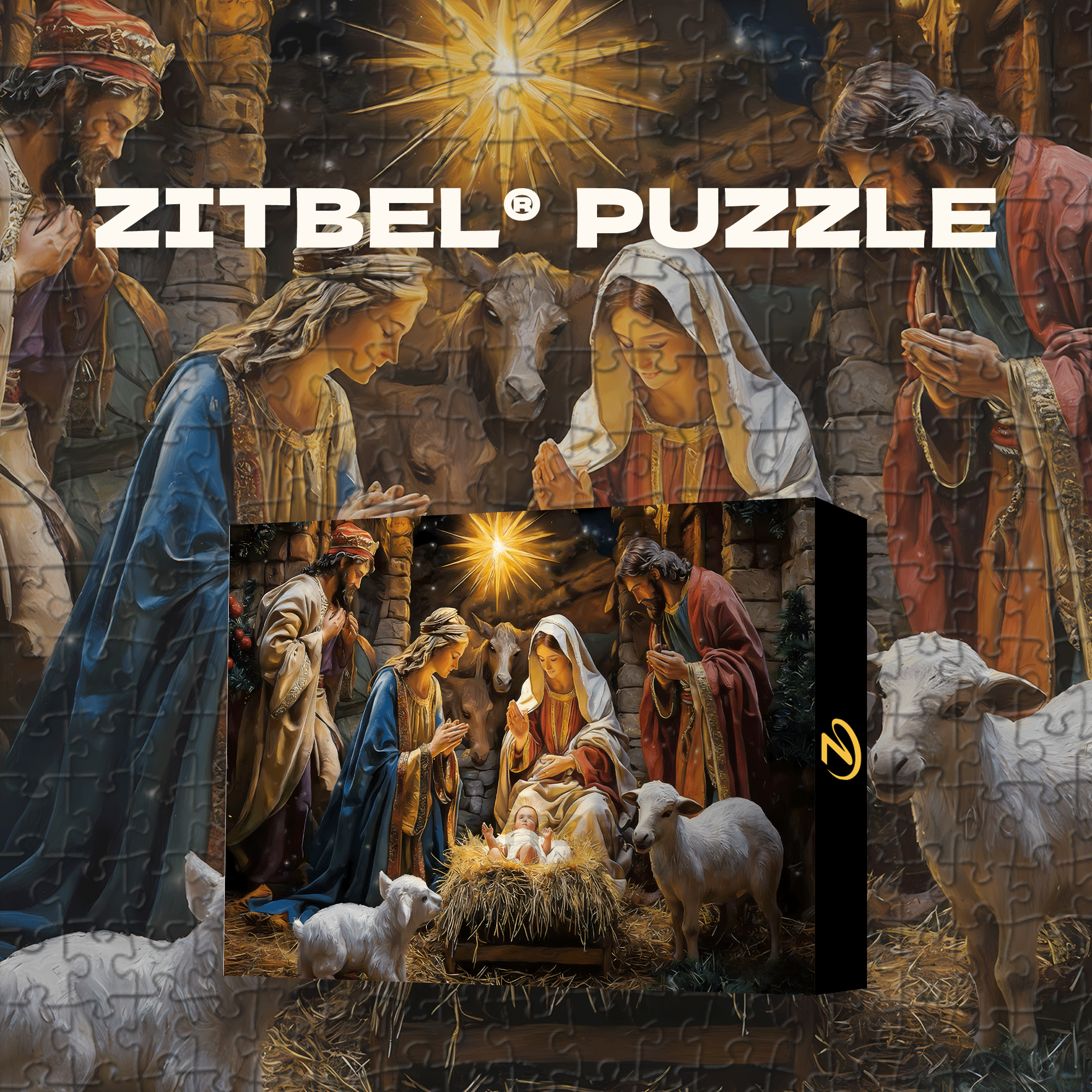 Christmas Nativity Scene 500pcs/1000pcs Jigsaw Puzzle, Scratch-Resistant, Interactive Family Game & Brain-Boosting DIY Decor, Perfect for Halloween, Christmas & New Year Gifts, Family Puzzle Game