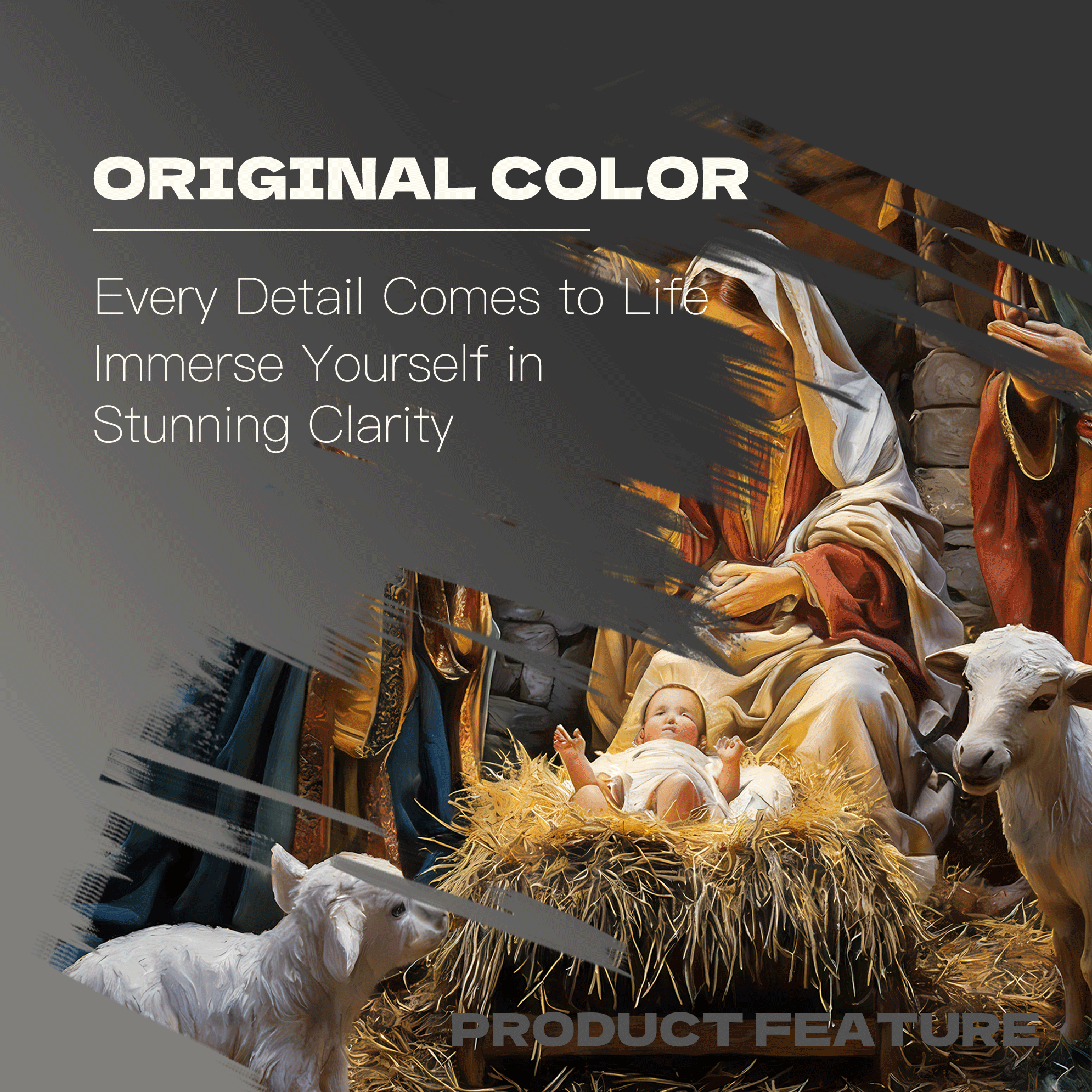 Christmas Nativity Scene 500pcs/1000pcs Jigsaw Puzzle, Scratch-Resistant, Interactive Family Game & Brain-Boosting DIY Decor, Perfect for Halloween, Christmas & New Year Gifts, Family Puzzle Game