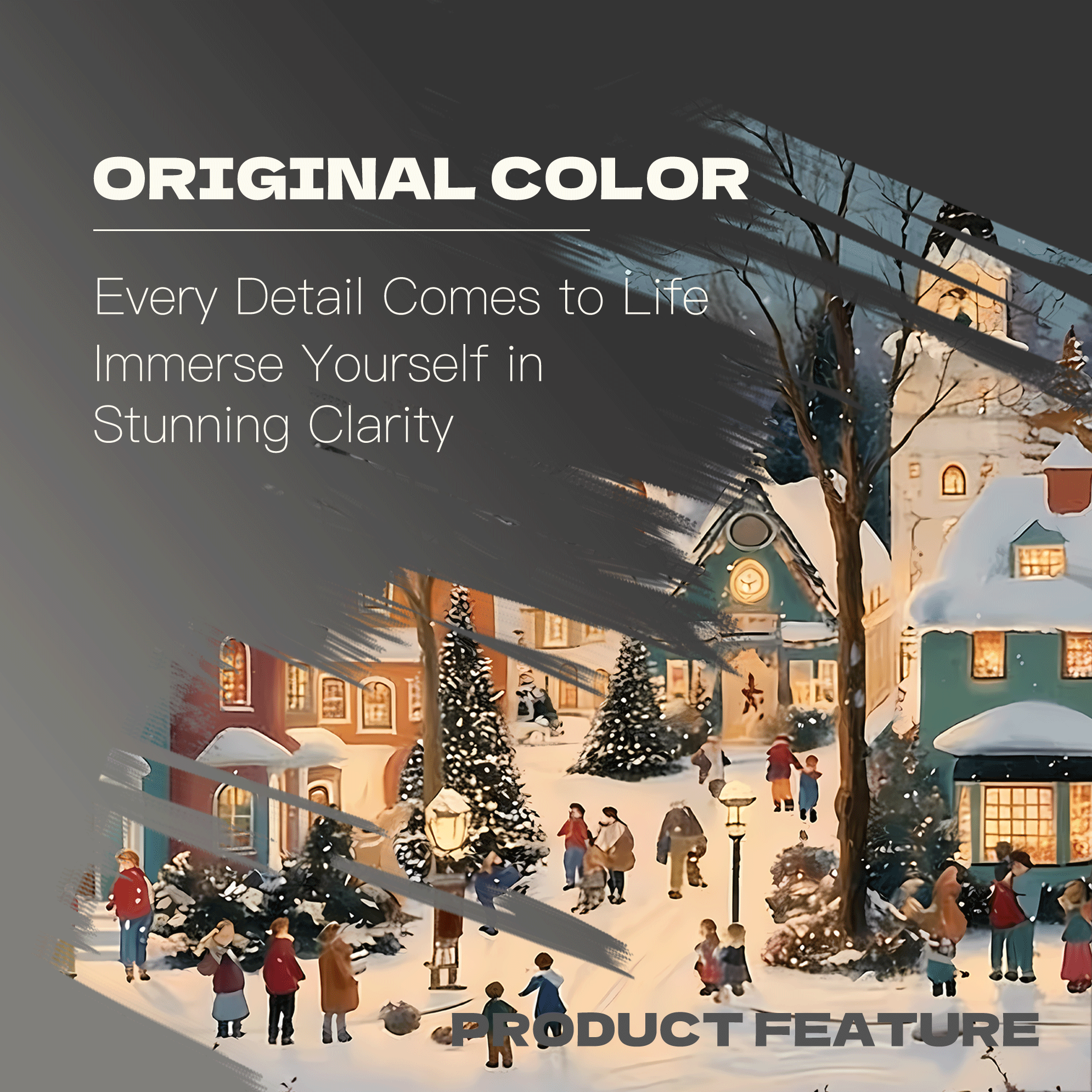 Christmas Snow Village 500pcs/1000pcs Jigsaw Puzzle, Scratch-Resistant, Interactive Family Game & Brain-Boosting DIY Decor, Perfect for Halloween, Christmas & New Year Gifts, Family Puzzle Game
