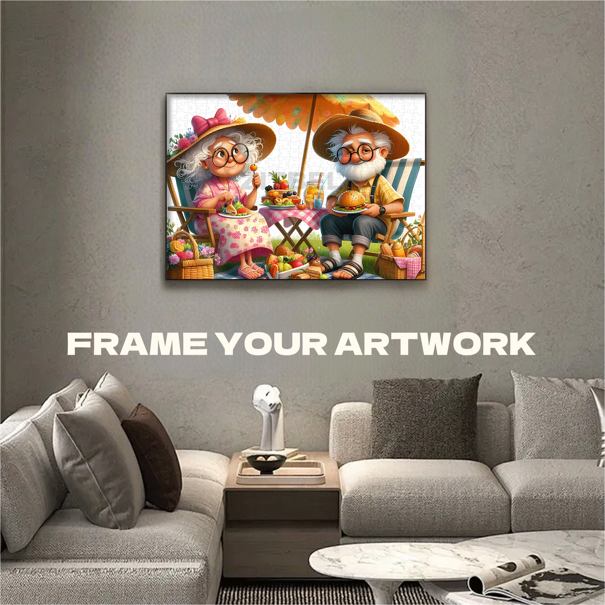 Retirement Life 500pcs/1000pcs Jigsaw Puzzle, Scratch-Resistant, Interactive Family Game & Brain-Boosting DIY Decor, Perfect for Halloween, Christmas & New Year Gifts, Family Puzzle Game
