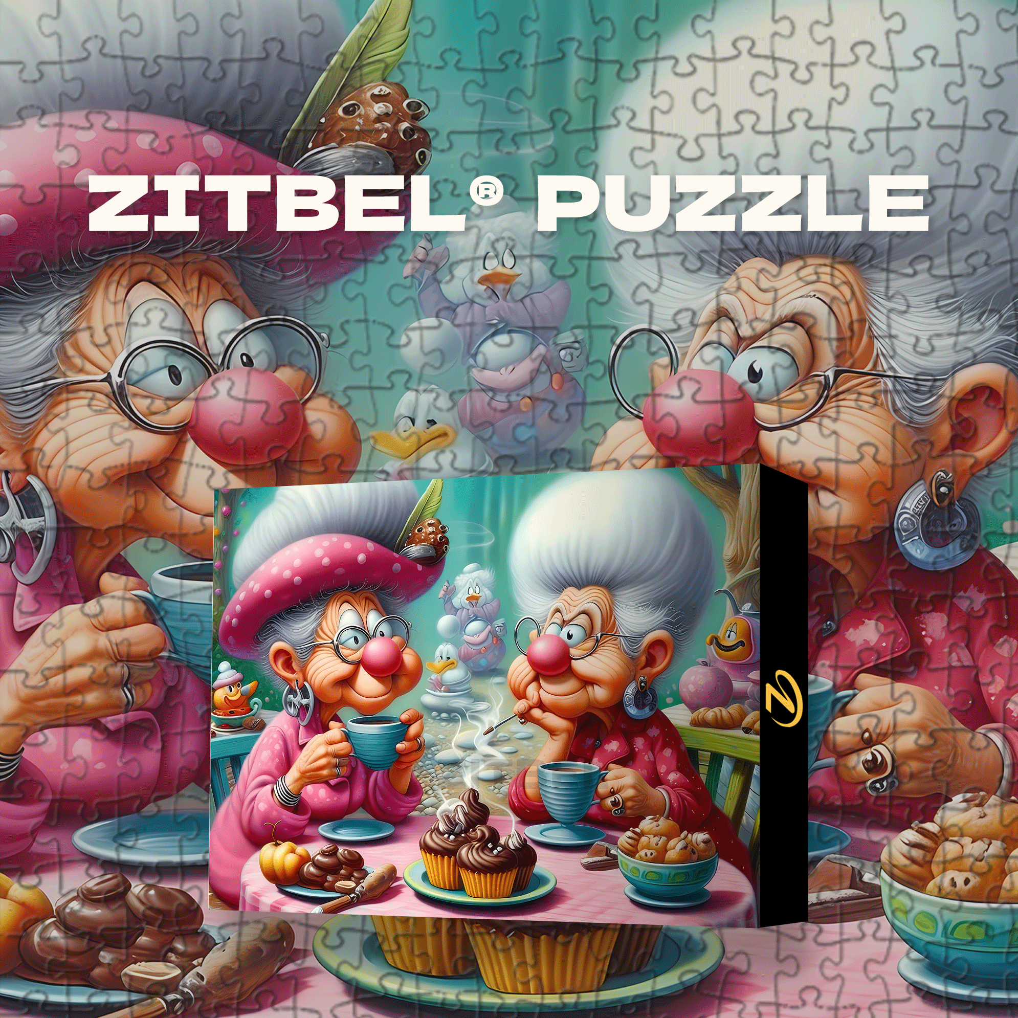 Share Afternoon Tea 500pcs/1000pcs Jigsaw Puzzle, Scratch-Resistant, Interactive Family Game & Brain-Boosting DIY Decor, Perfect for Halloween, Christmas & New Year Gifts, Family Puzzle Game
