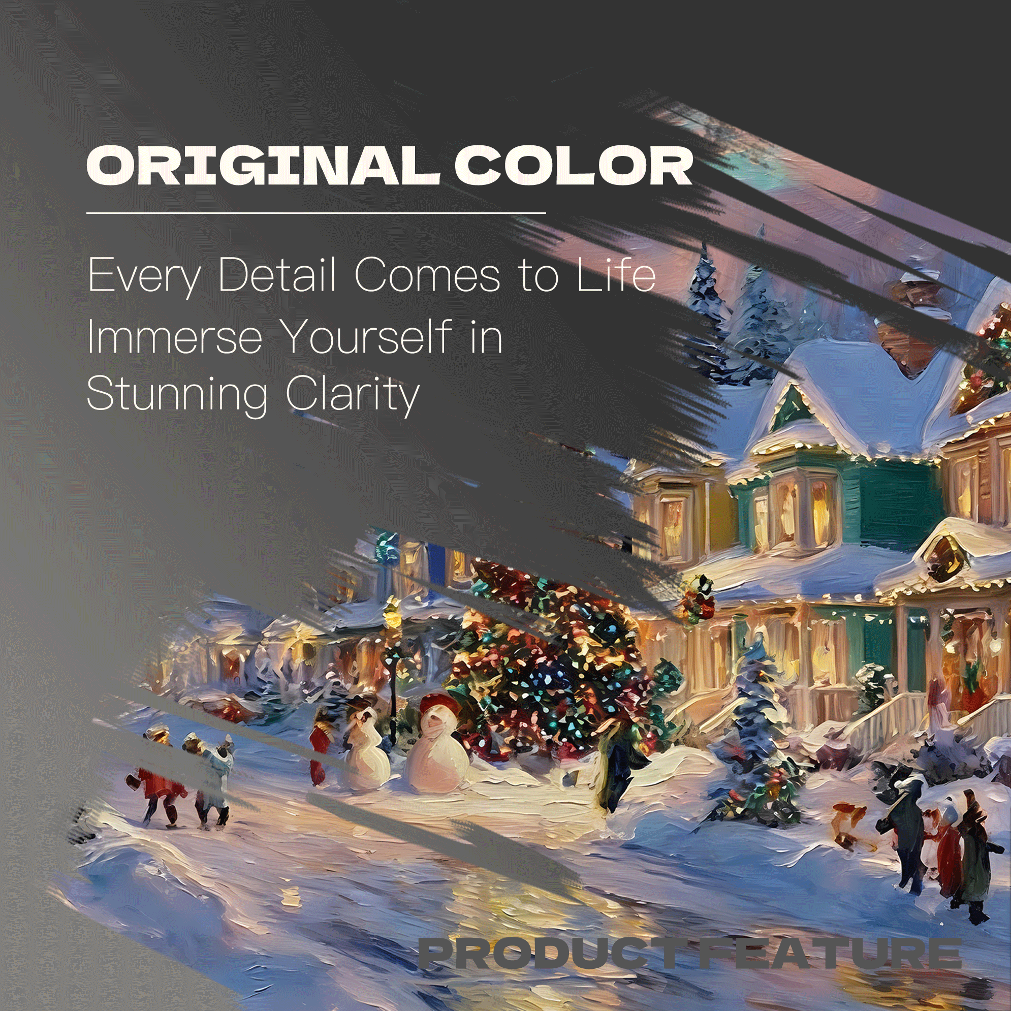 Snowy Christmas Town 500pcs/1000pcs Jigsaw Puzzle, Scratch-Resistant, Interactive Family Game & Brain-Boosting DIY Decor, Perfect for Halloween, Christmas & New Year Gifts, Family Puzzle Game