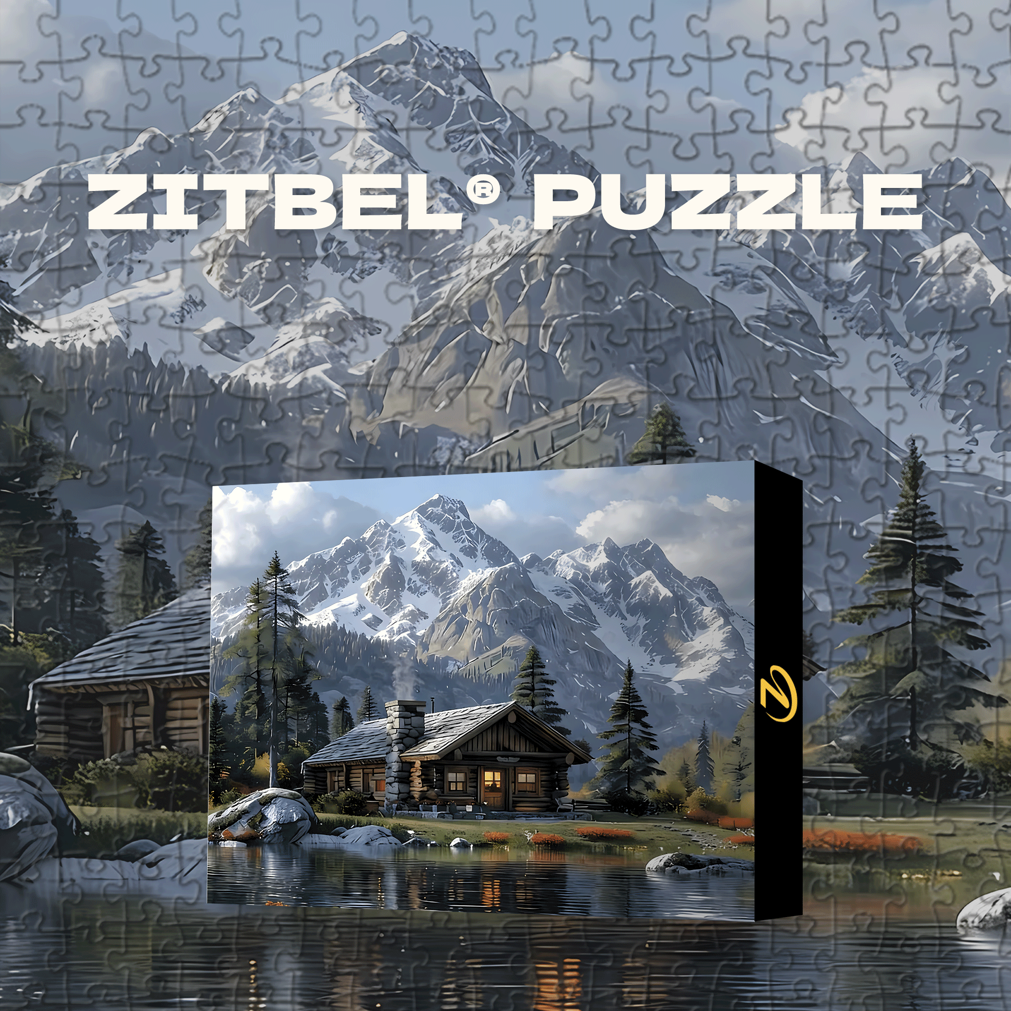 Snowy Mountain Cabin 500pcs/1000pcs Jigsaw Puzzle, Scratch-Resistant, Interactive Family Game & Brain-Boosting DIY Decor, Perfect for Halloween, Christmas & New Year Gifts, Family Puzzle Game