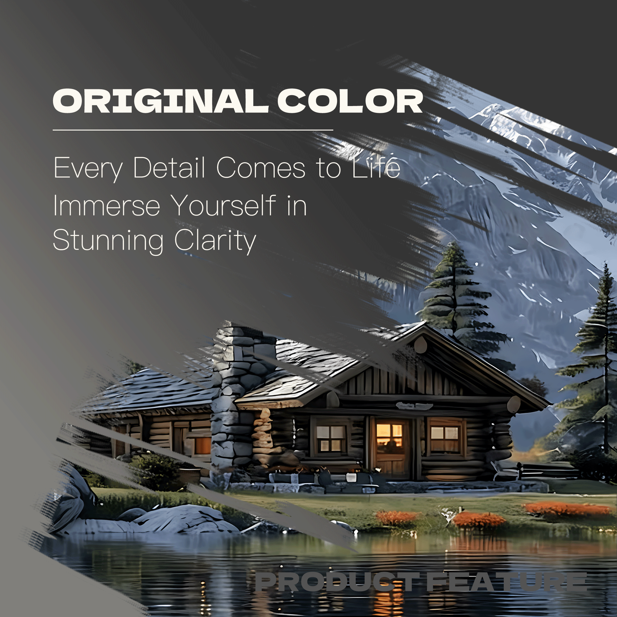 Snowy Mountain Cabin 500pcs/1000pcs Jigsaw Puzzle, Scratch-Resistant, Interactive Family Game & Brain-Boosting DIY Decor, Perfect for Halloween, Christmas & New Year Gifts, Family Puzzle Game