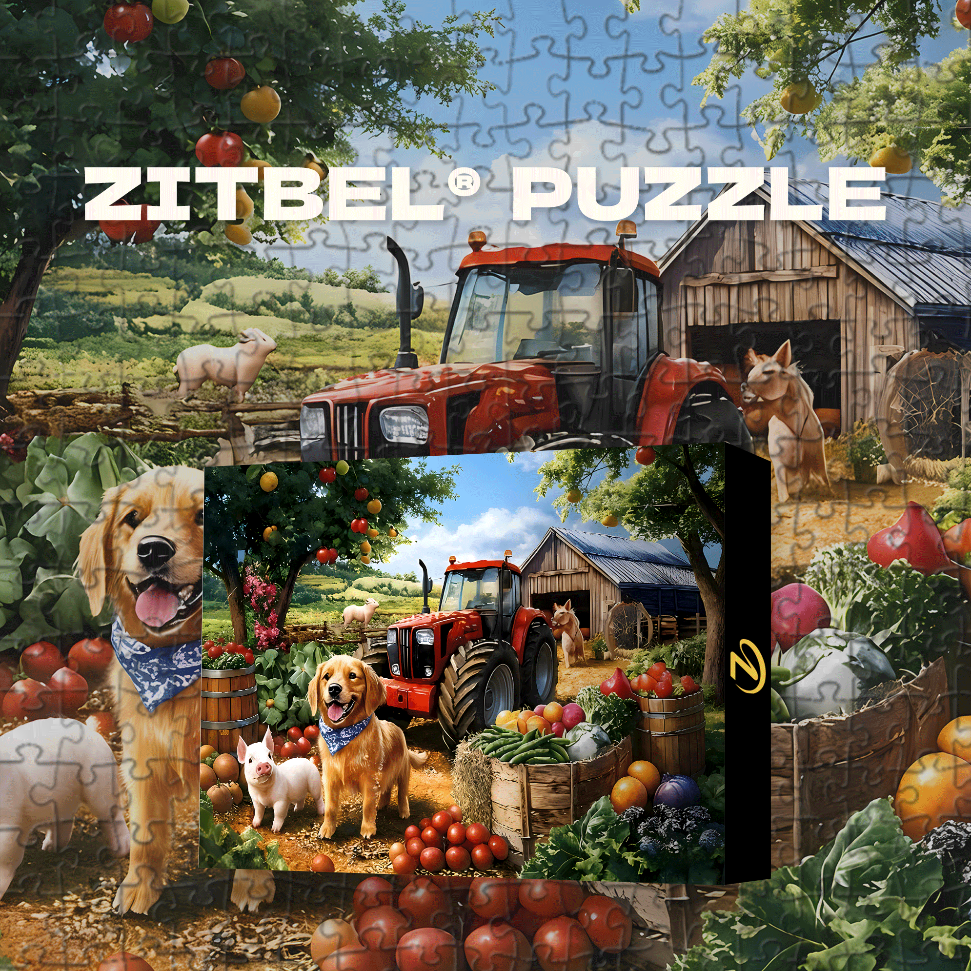 Song of Abundant Harvest 500pcs/1000pcs Jigsaw Puzzle, Scratch-Resistant, Interactive Family Game & Brain-Boosting DIY Decor, Perfect for Halloween, Christmas & New Year Gifts, Family Puzzle Game
