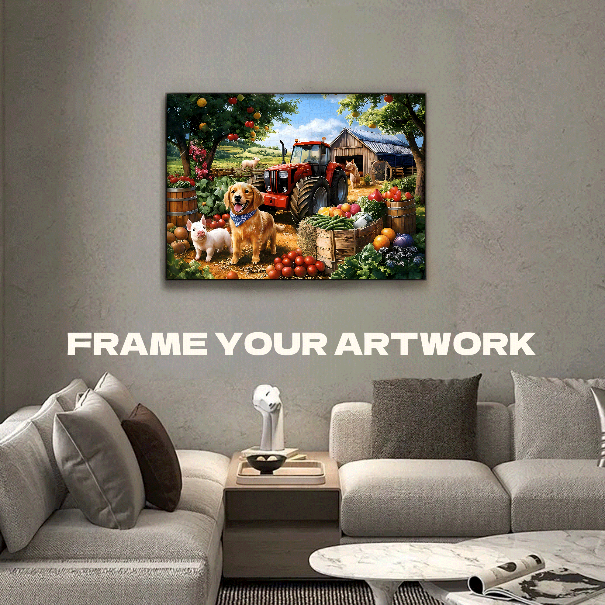 Song of Abundant Harvest 500pcs/1000pcs Jigsaw Puzzle, Scratch-Resistant, Interactive Family Game & Brain-Boosting DIY Decor, Perfect for Halloween, Christmas & New Year Gifts, Family Puzzle Game