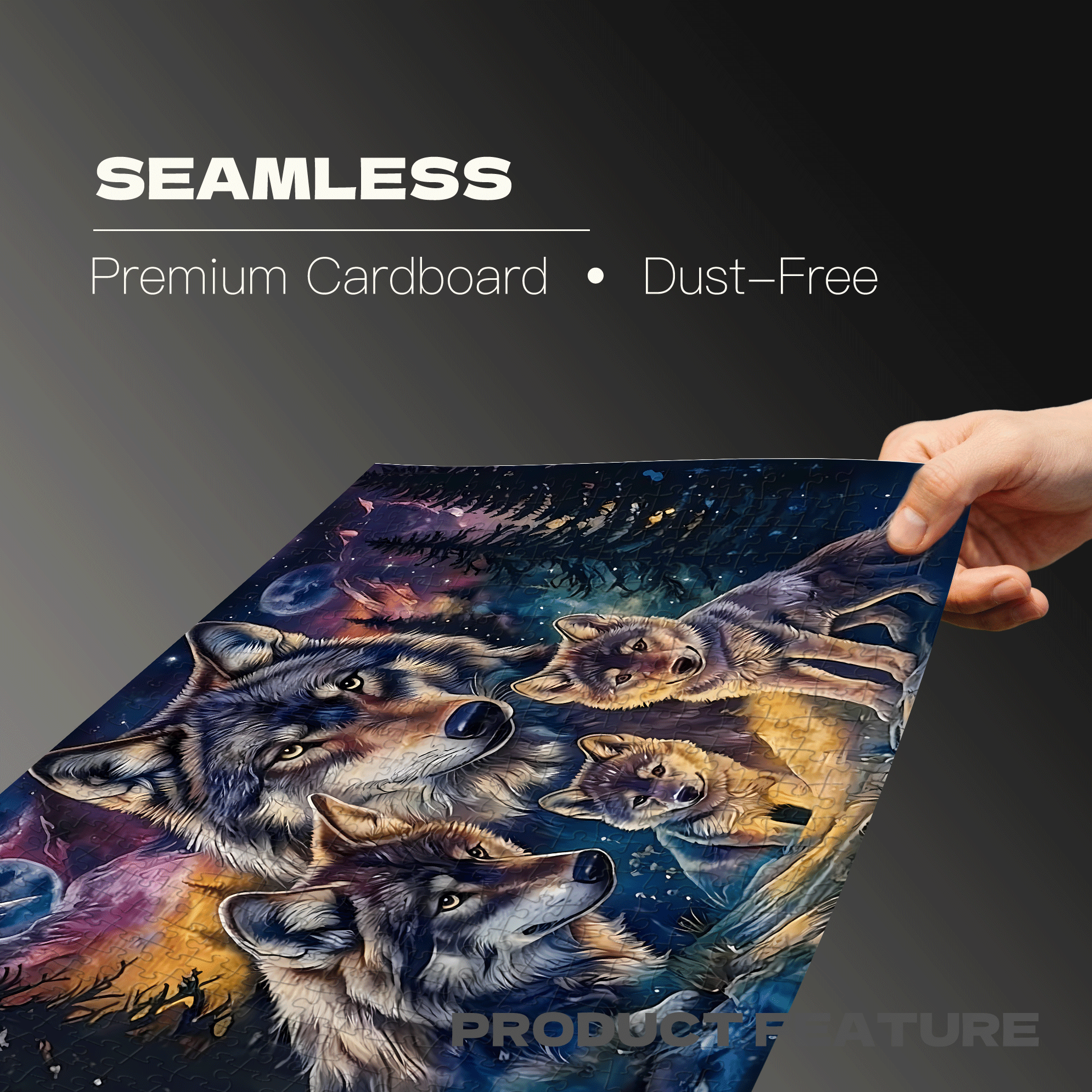 Timberwolves 500pcs/1000pcs Jigsaw Puzzle, Scratch-Resistant, Interactive Family Game & Brain-Boosting DIY Decor, Perfect for Halloween, Christmas & New Year Gifts, Family Puzzle Game