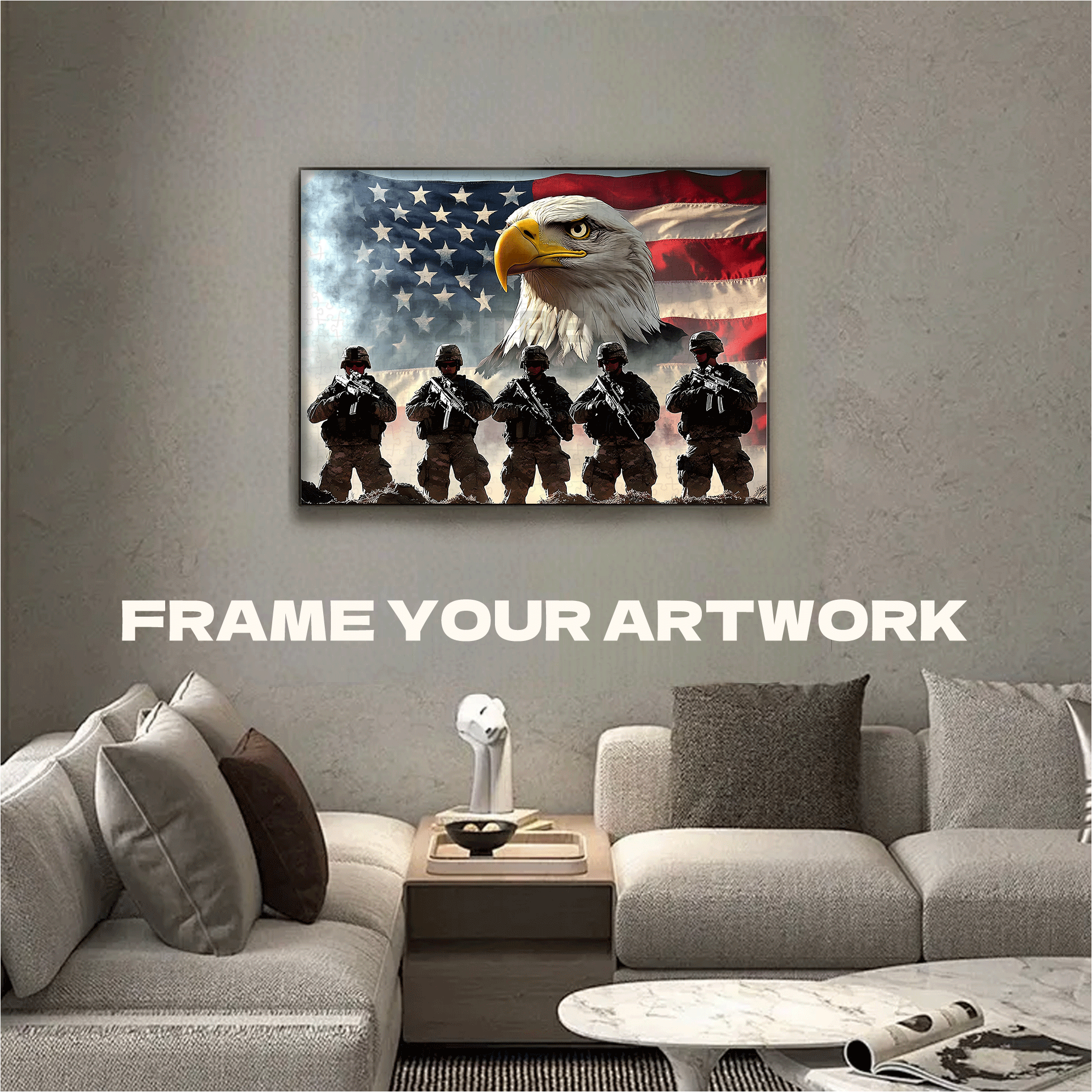 Warrior's Soul 500pcs/1000pcs Jigsaw Puzzle, Scratch-Resistant, Interactive Family Game & Brain-Boosting DIY Decor, Perfect for Halloween, Christmas & New Year Gifts, Family Puzzle Game