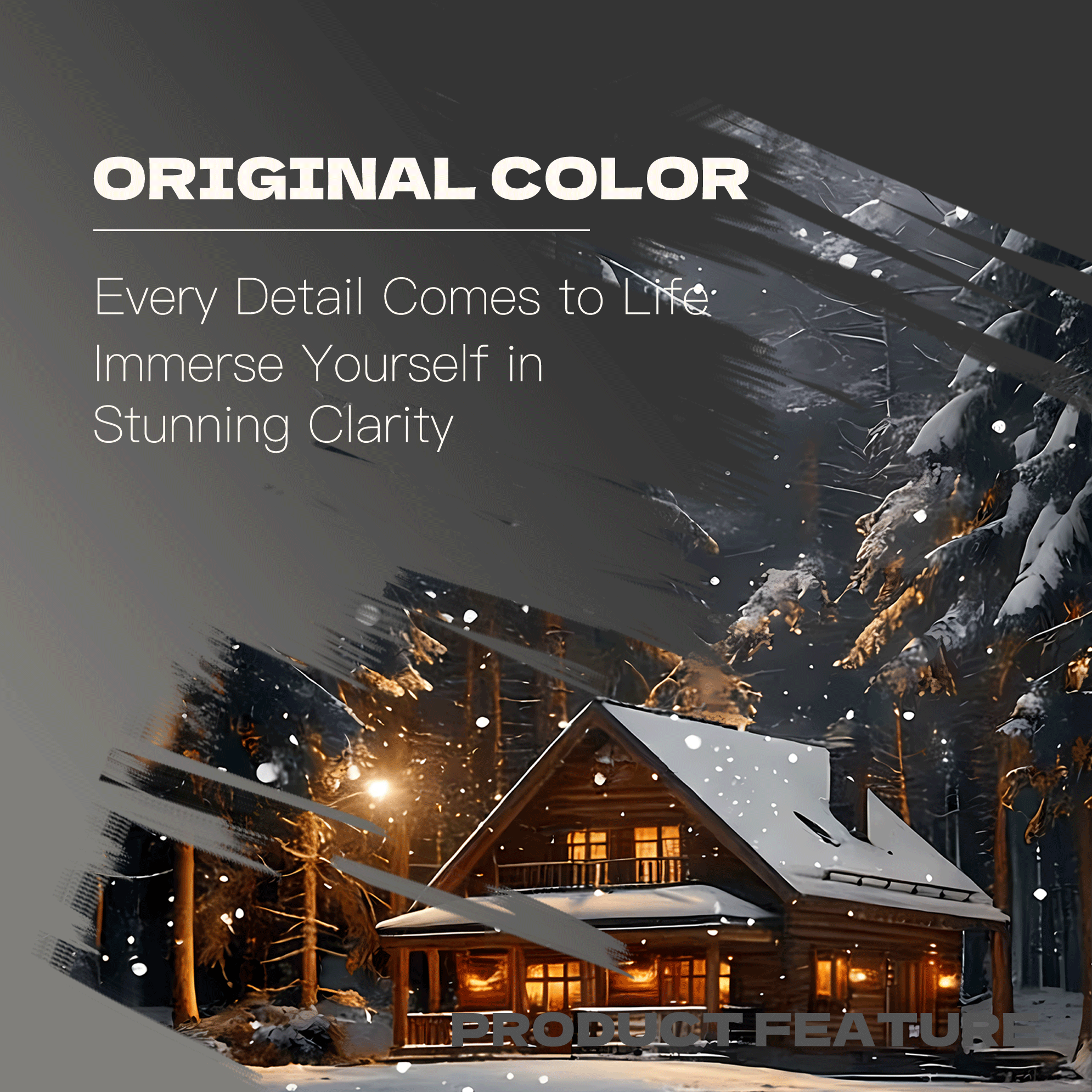 Winter Forest Cabin Snow 500pcs/1000pcs Jigsaw Puzzle, Scratch-Resistant, Interactive Family Game & Brain-Boosting DIY Decor, Perfect for Halloween, Christmas & New Year Gifts, Family Puzzle Game