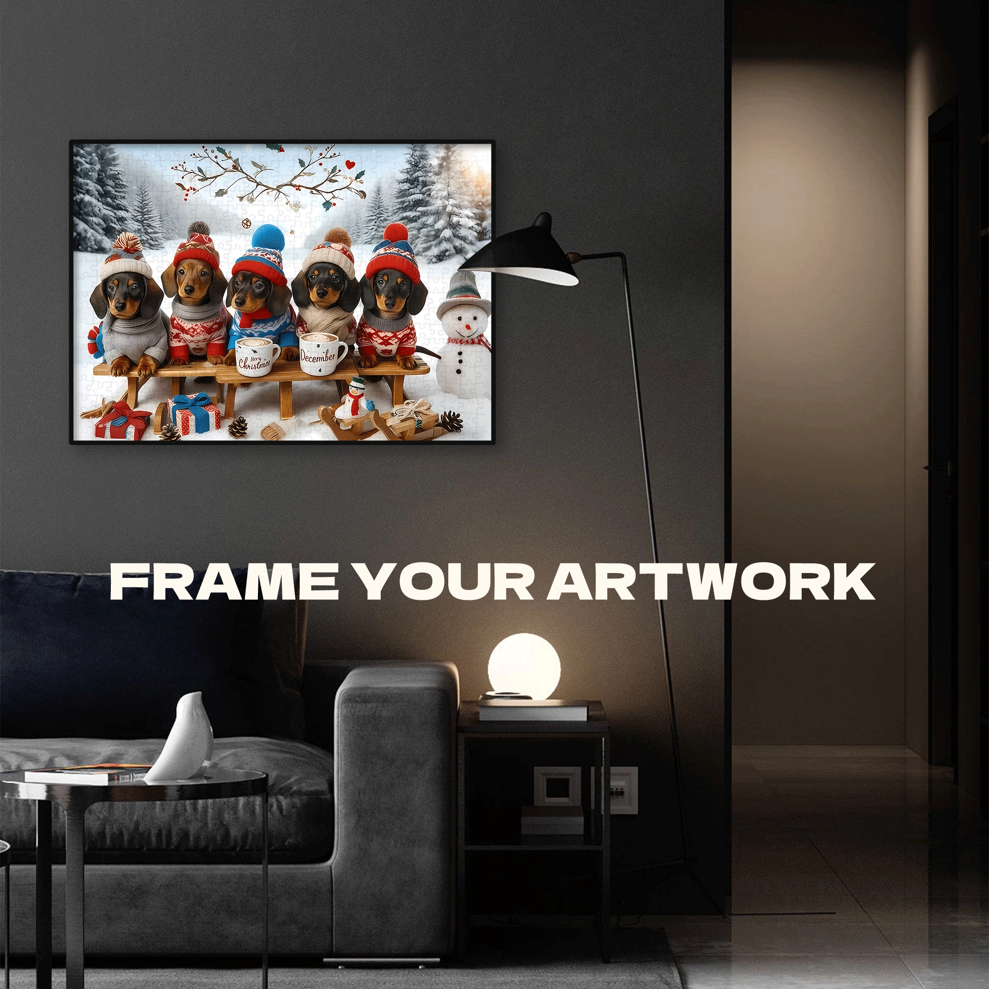 Winter Hats & Scarves 500pcs/1000pcs Jigsaw Puzzle, Scratch-Resistant, Interactive Family Game & Brain-Boosting DIY Decor, Perfect for Halloween, Christmas & New Year Gifts, Family Puzzle Game