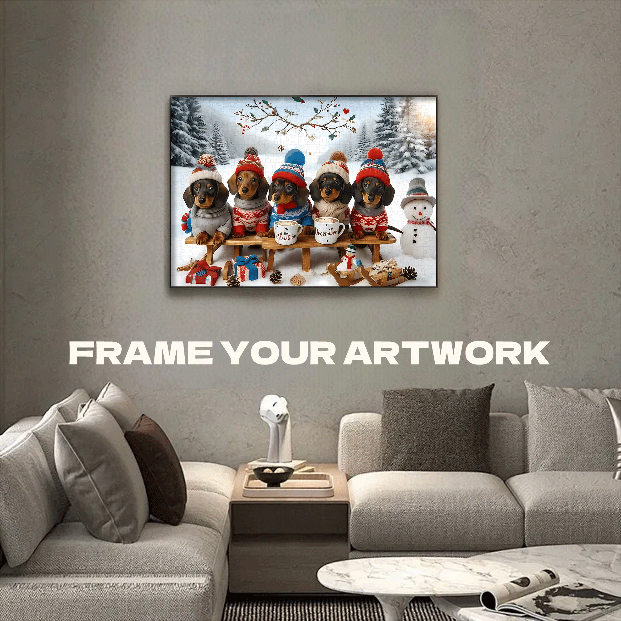 Winter Hats & Scarves 500pcs/1000pcs Jigsaw Puzzle, Scratch-Resistant, Interactive Family Game & Brain-Boosting DIY Decor, Perfect for Halloween, Christmas & New Year Gifts, Family Puzzle Game