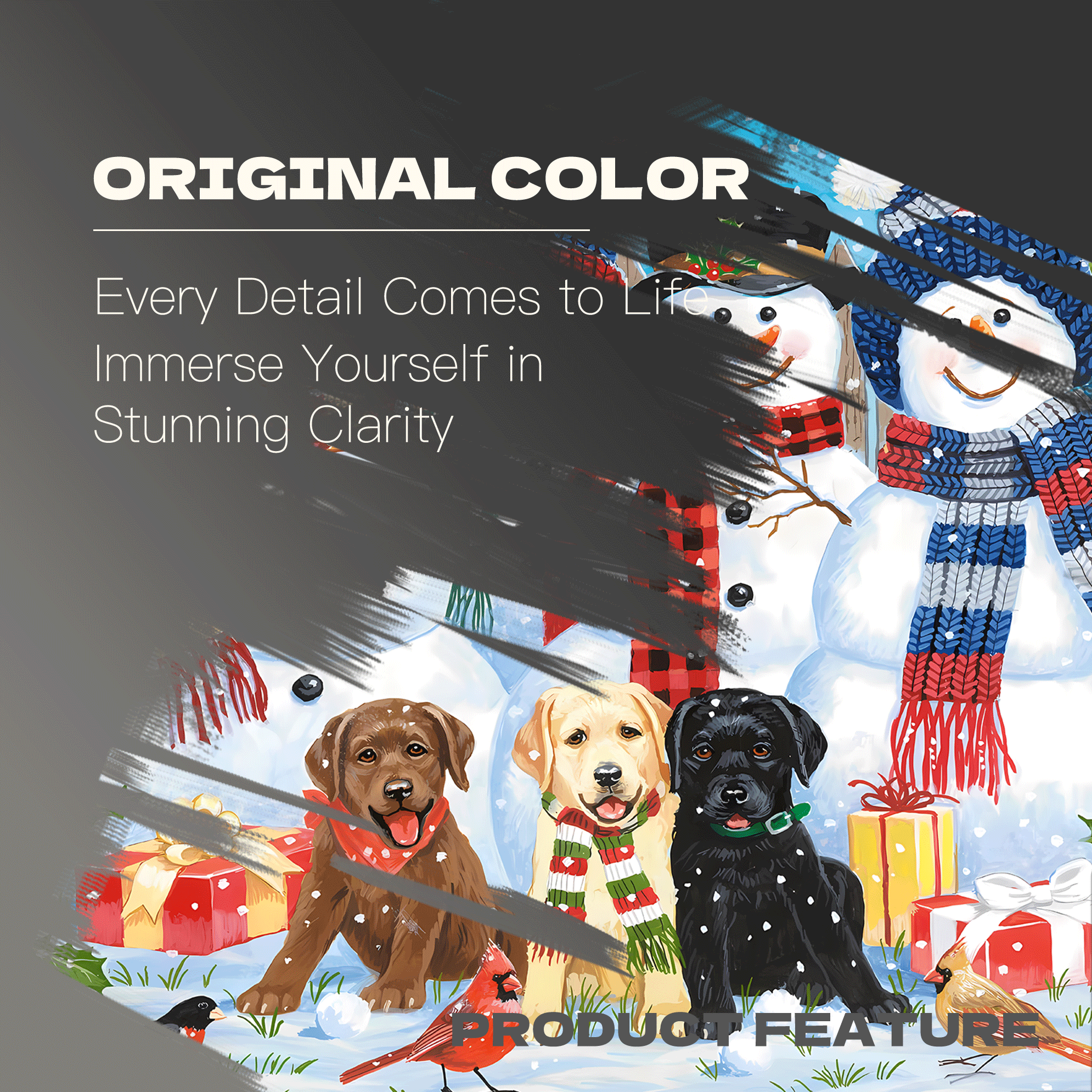 Wonder Forge Frosty Friends 500pcs/1000pcs Jigsaw Puzzle, Scratch-Resistant, Interactive Family Game & Brain-Boosting DIY Decor, Perfect for Halloween, Christmas & New Year Gifts, Family Puzzle Game