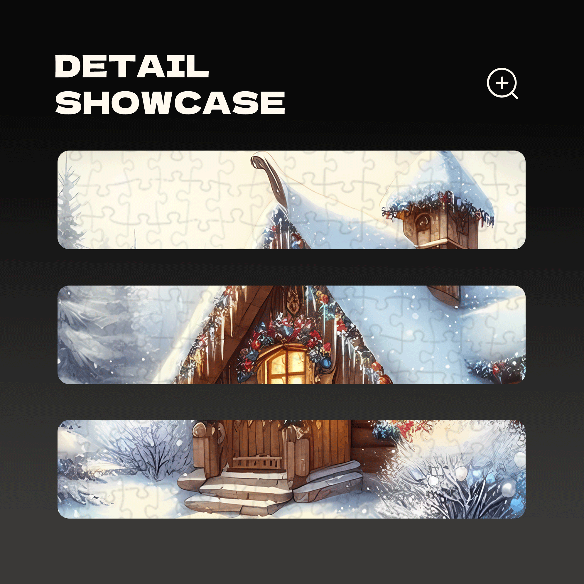 Wooden Cabin In The Forest Snow 500pcs/1000pcs Jigsaw Puzzle, Scratch-Resistant, Interactive Family Game & Brain-Boosting DIY Decor, Perfect for Halloween, Christmas & New Year Gifts, Family Puzzle Game