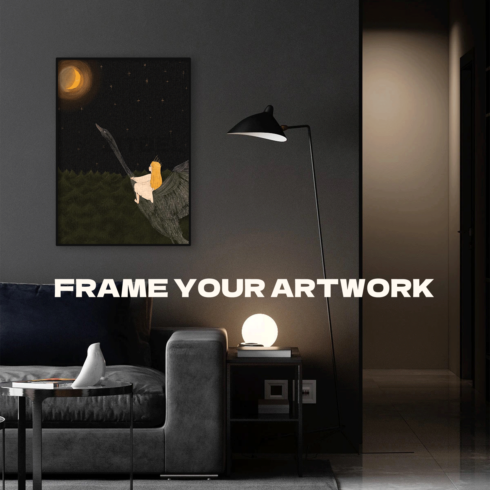 Fly To The Moon 500pcs/1000pcs Jigsaw Puzzle, Scratch-Resistant, Interactive Family Game & Brain-Boosting DIY Decor, Perfect for Halloween, Christmas & New Year Gifts, Family Puzzle Game