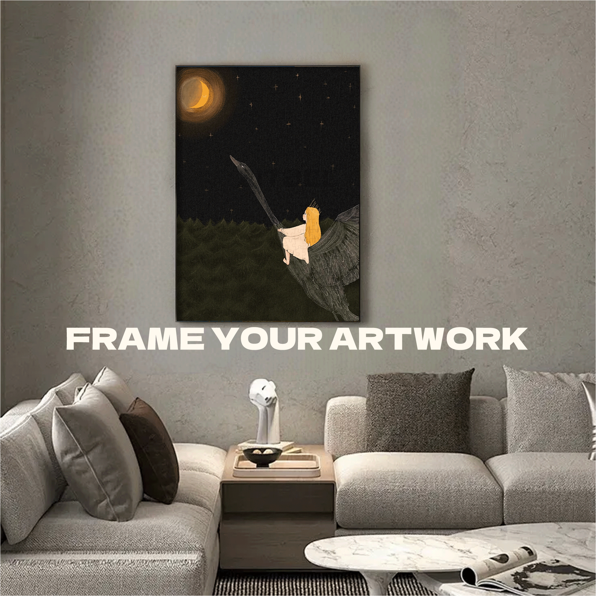 Fly To The Moon 500pcs/1000pcs Jigsaw Puzzle, Scratch-Resistant, Interactive Family Game & Brain-Boosting DIY Decor, Perfect for Halloween, Christmas & New Year Gifts, Family Puzzle Game
