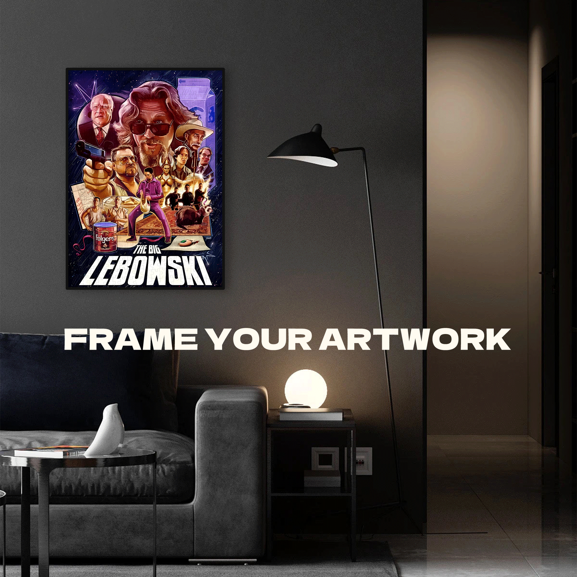 Lebowski 500pcs/1000pcs Jigsaw Puzzle, Scratch-Resistant, Interactive Family Game & Brain-Boosting DIY Decor, Perfect for Halloween, Christmas & New Year Gifts, Family Puzzle Game