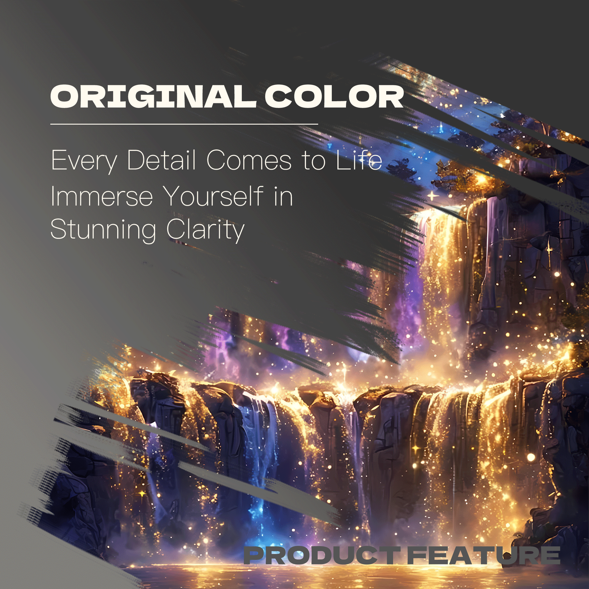 Moonlight Waterfall Diamond 500pcs/1000pcs Jigsaw Puzzle, Scratch-Resistant, Interactive Family Game & Brain-Boosting DIY Decor, Perfect for Halloween, Christmas & New Year Gifts, Family Puzzle Game